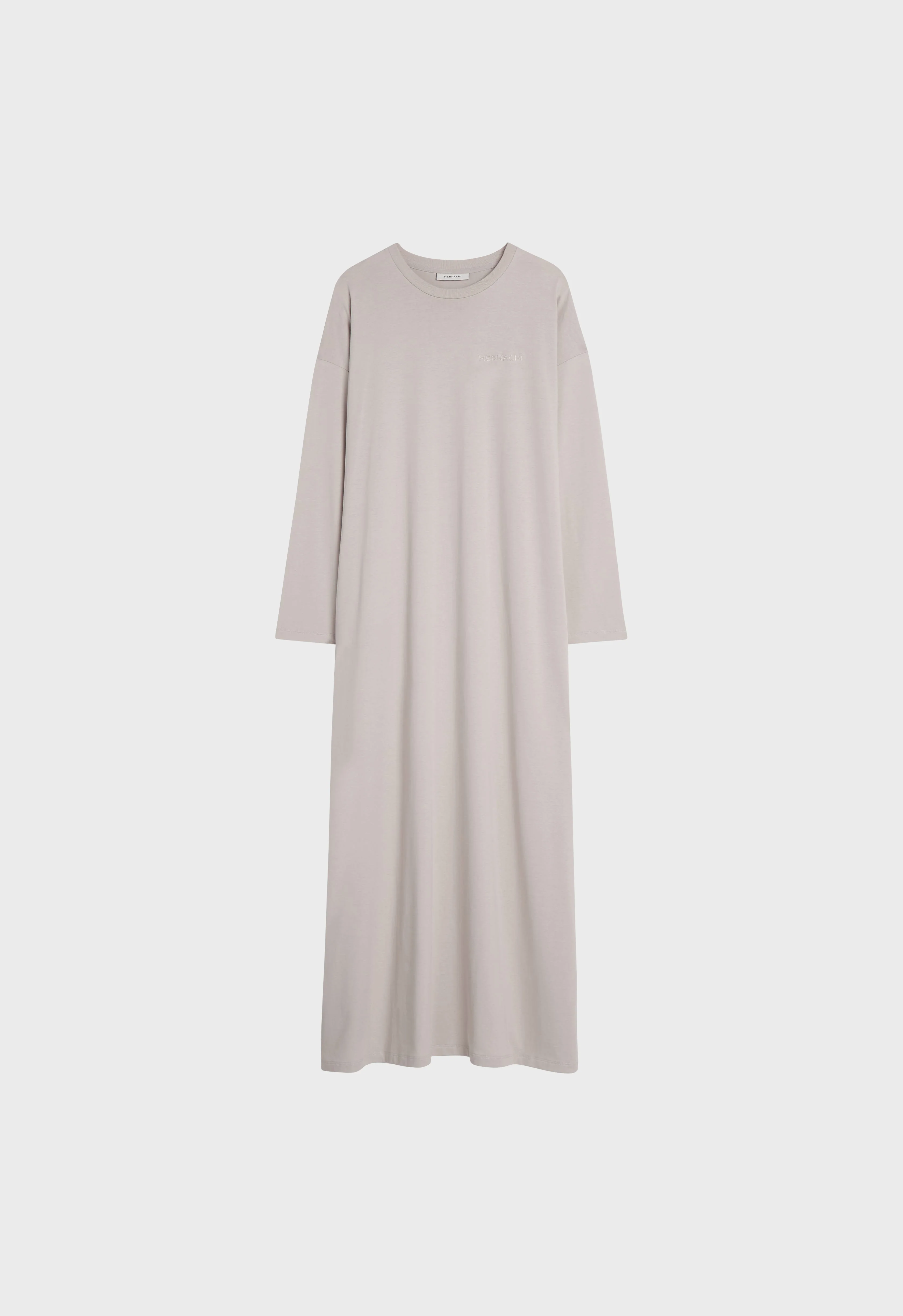 Cotton Tee Dress | Moon Grey - Image 3