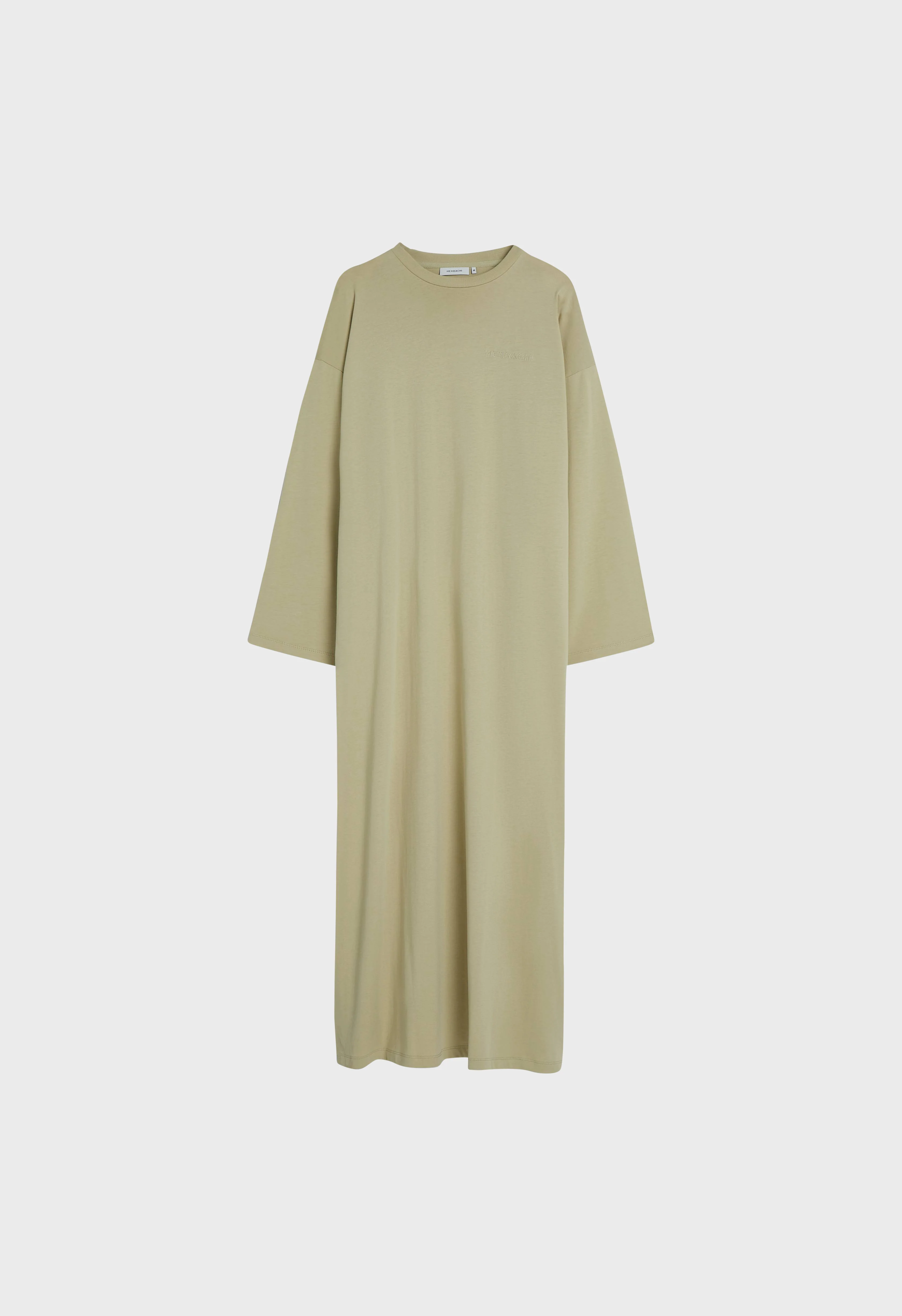 Cotton Tee Dress | Soft Khaki - Image 3