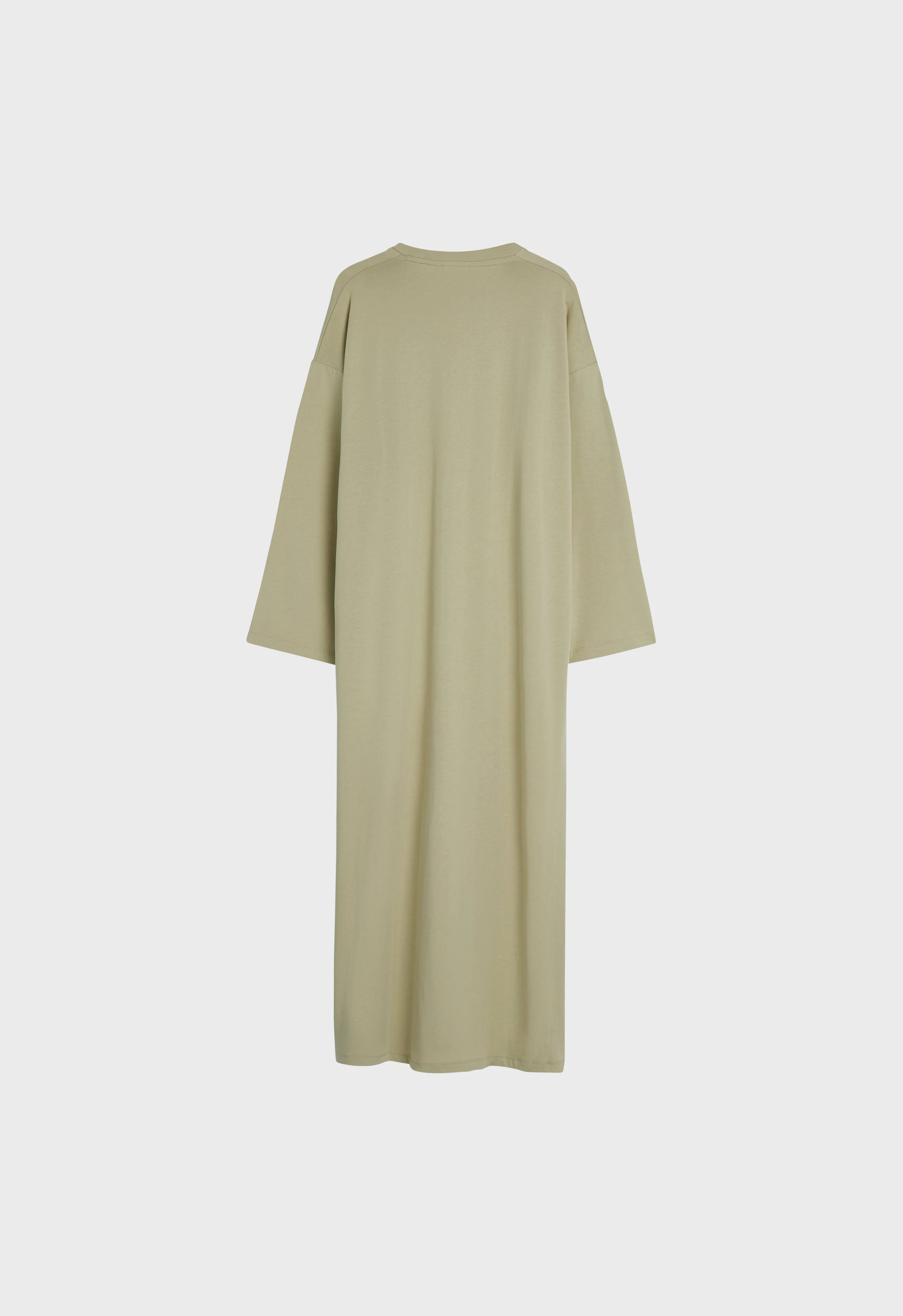 Cotton Tee Dress | Soft Khaki - Image 4