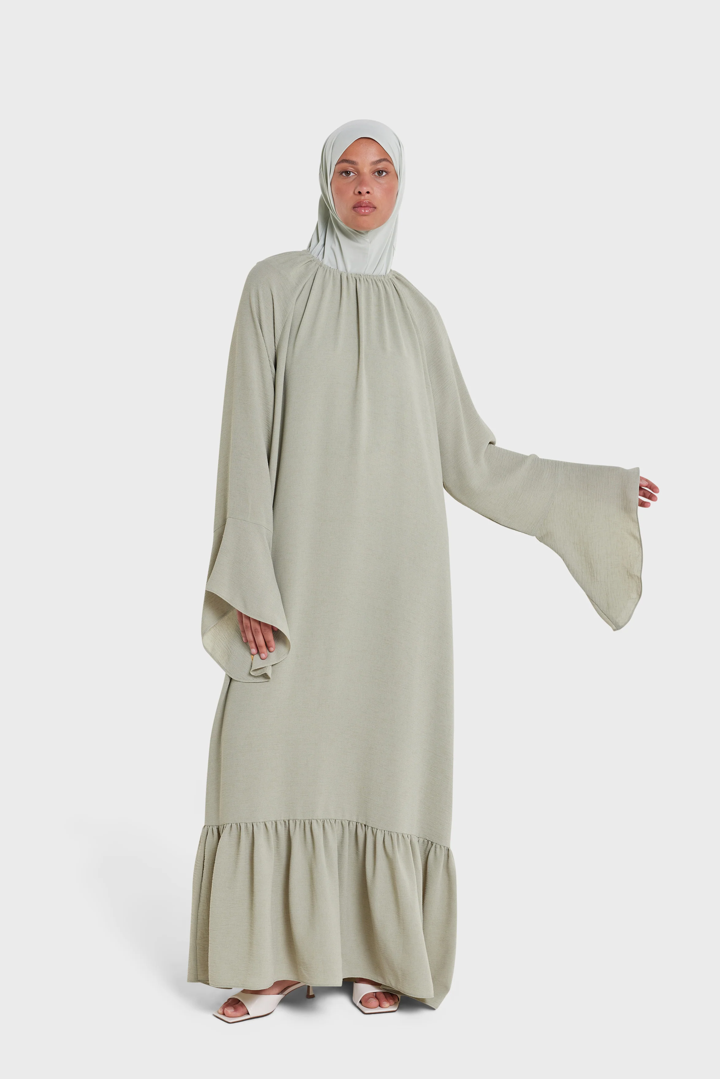 Crepe Dress | Sage - Image 2