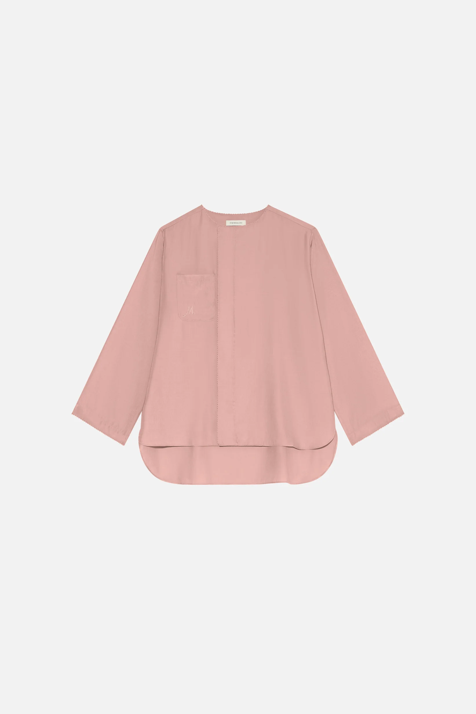 Crossover Collar Blouse | Light Berry - Image 5