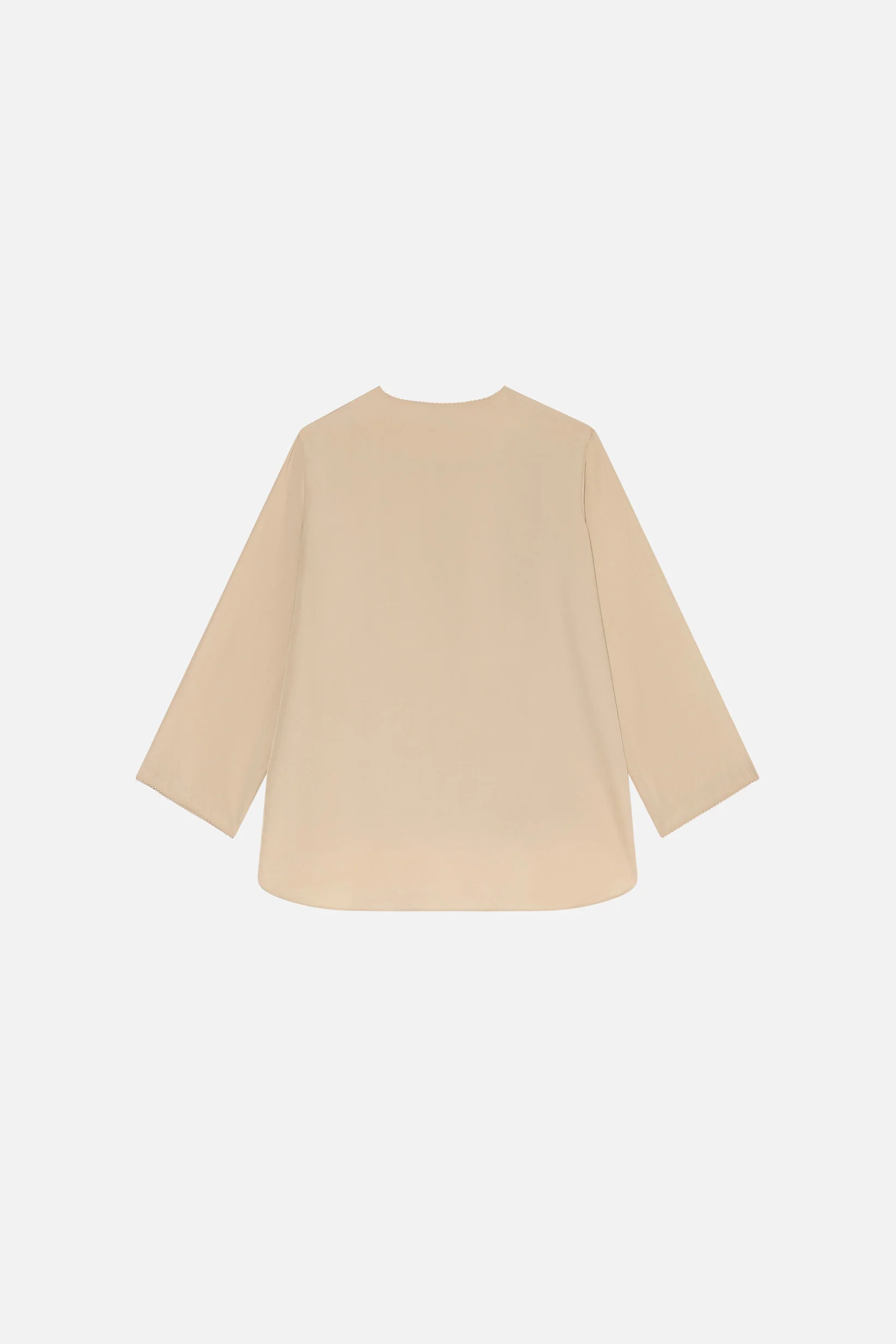 Crossover Collar Blouse | Oat - Image 6
