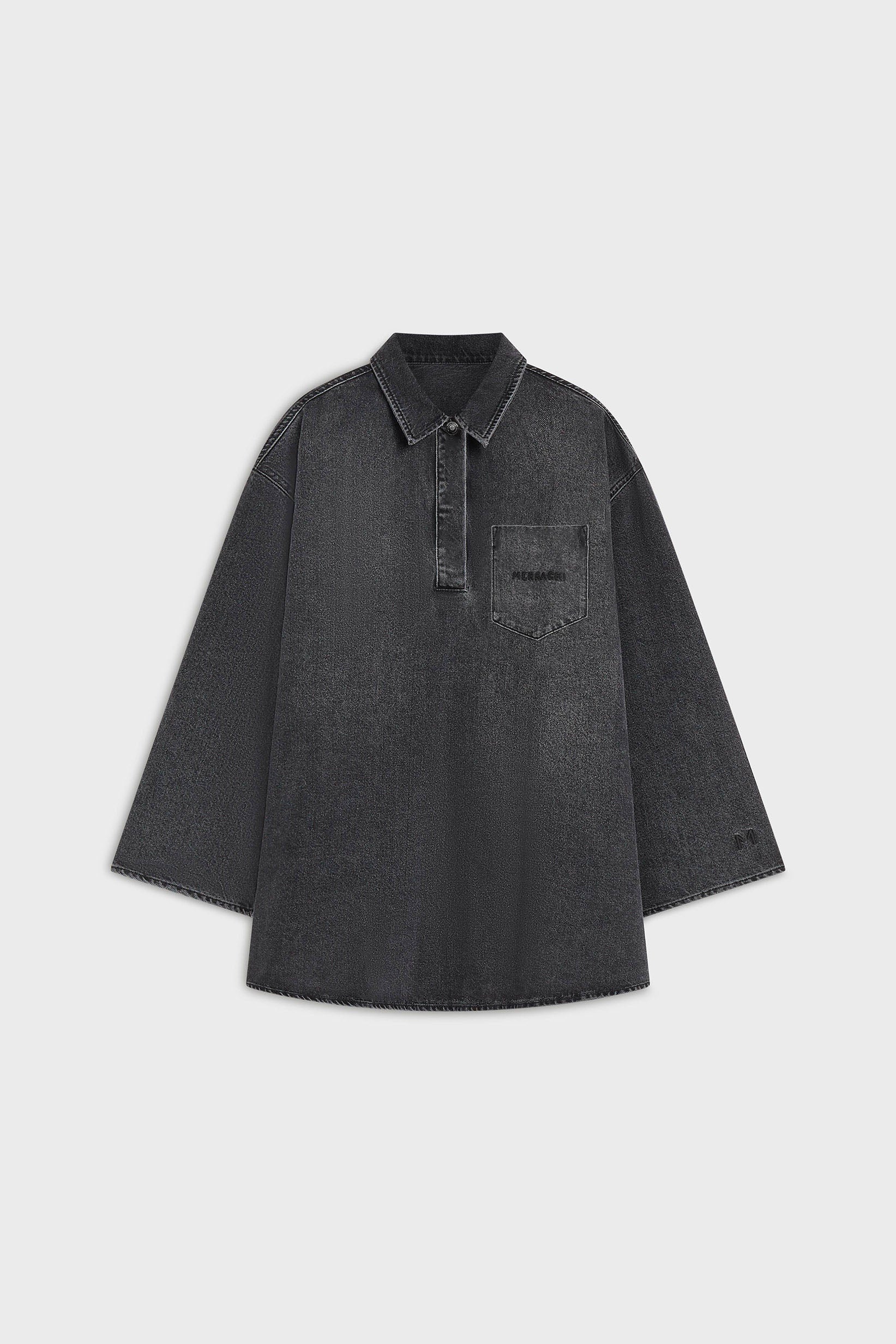 Denim Shirt | Washed Black - Image 3