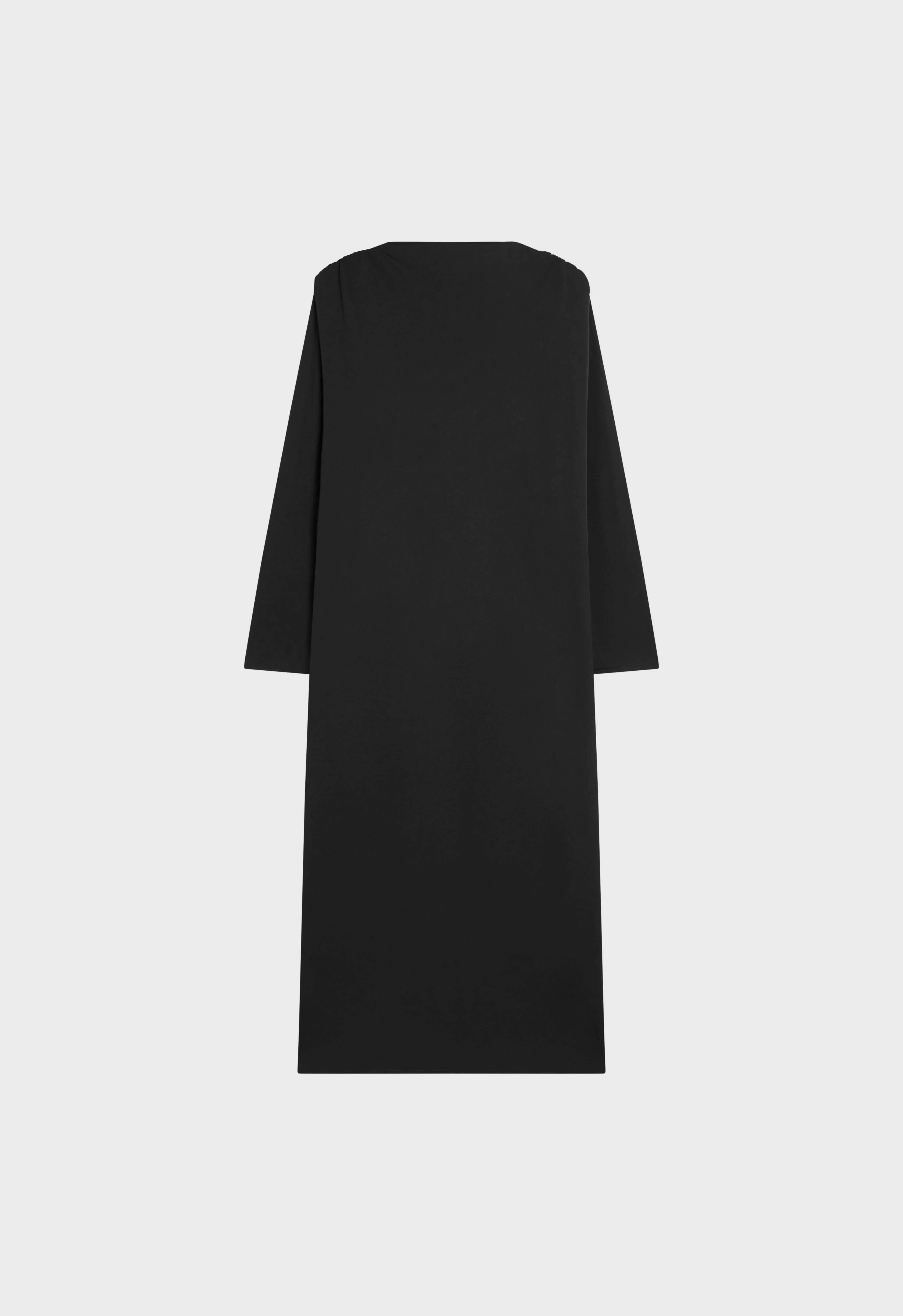Double Draped Shoulder Dress | Black - Image 3