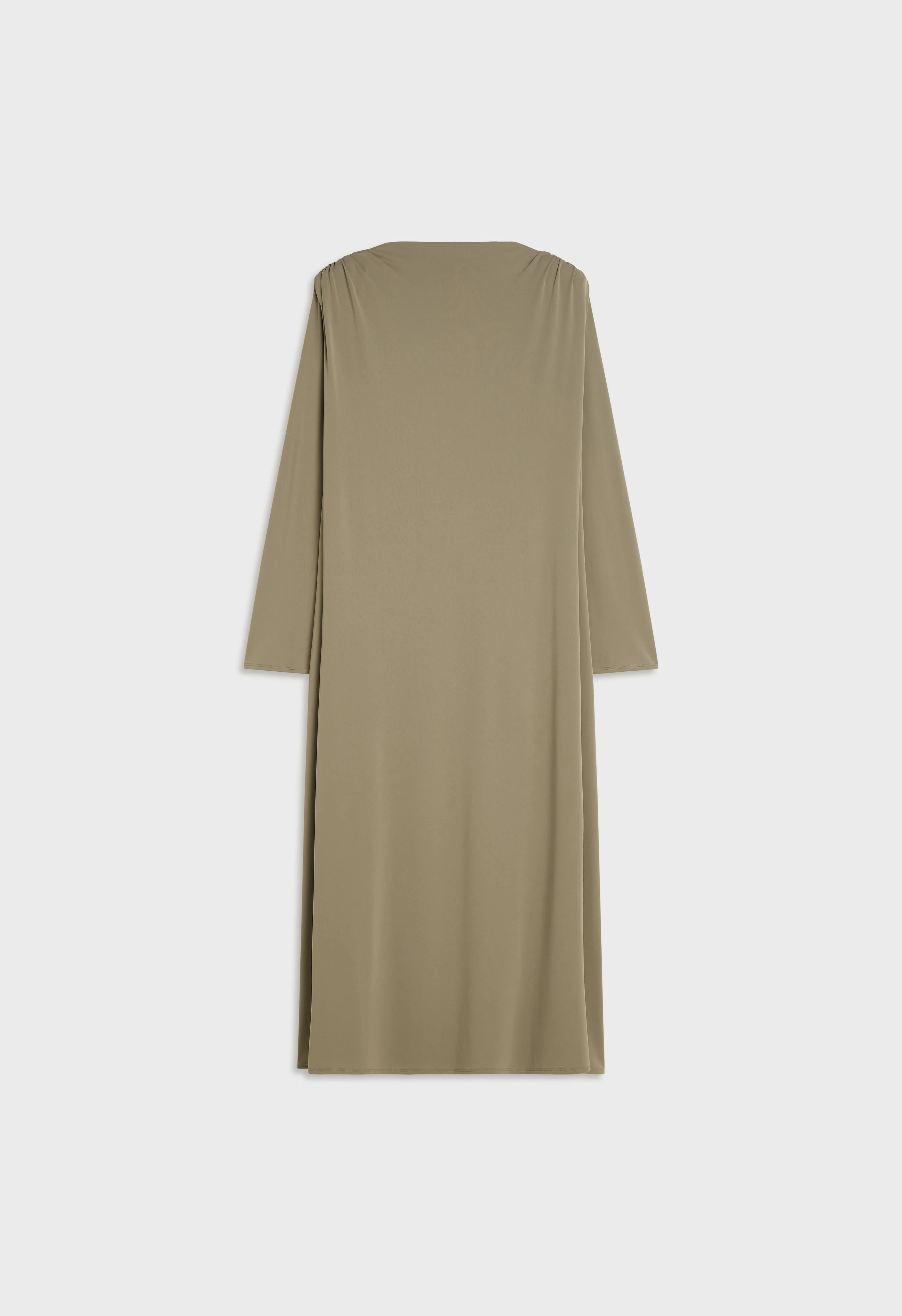 Double Draped Shoulder Dress | Desert Brown - Image 3