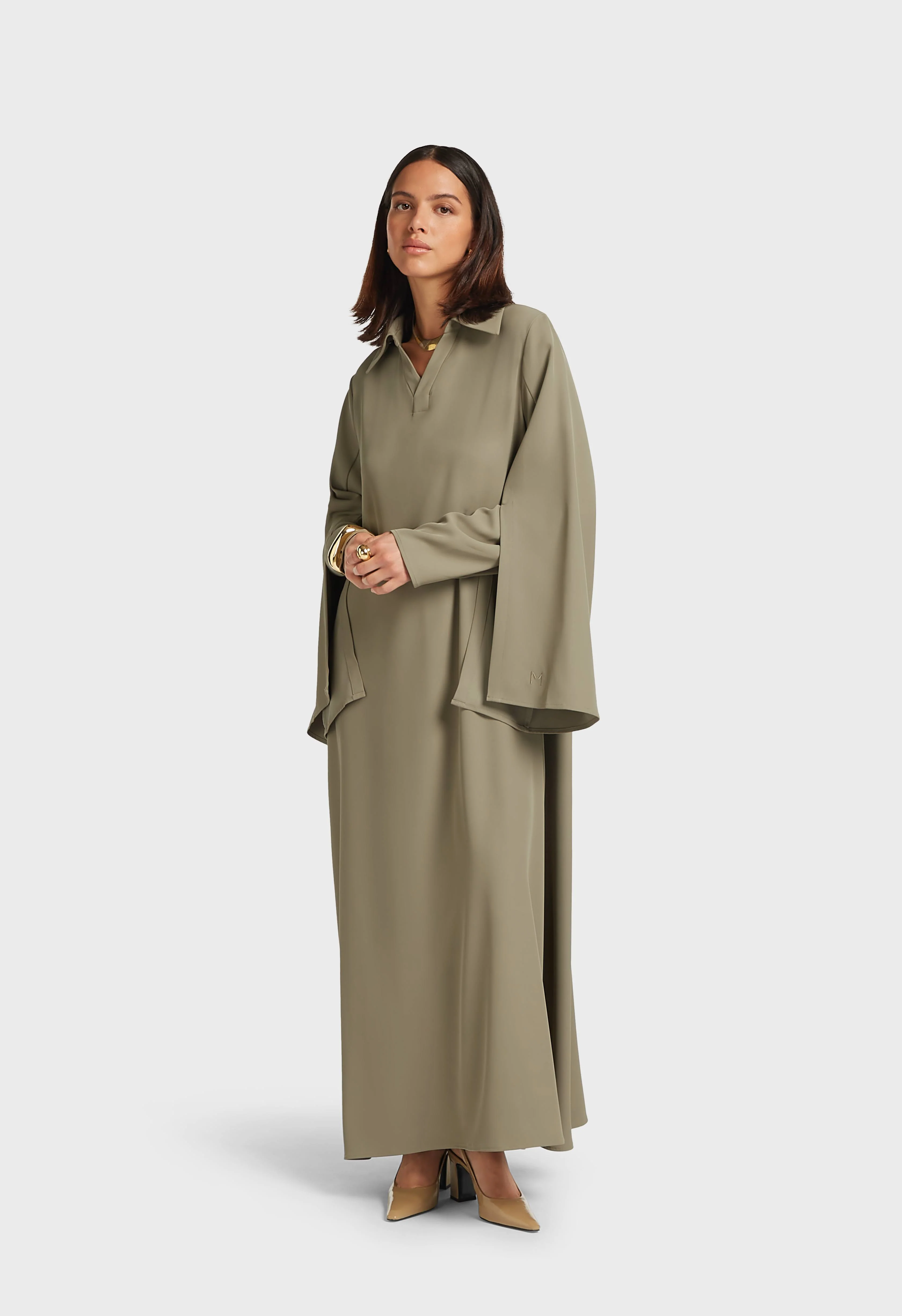 Double Sleeve Dress | Desert Brown - Image 2