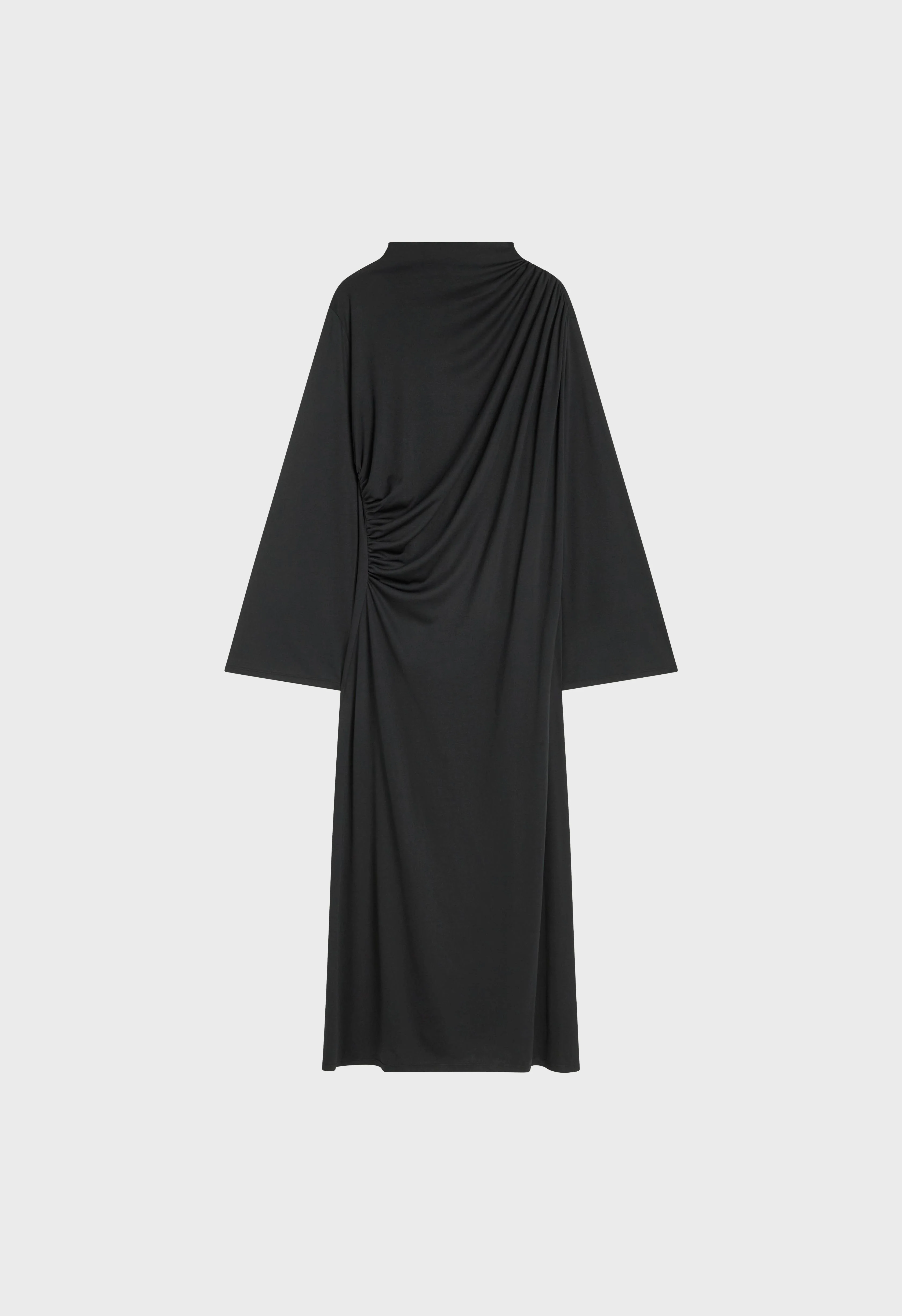 Draped Jersey Dress | Black - Image 3