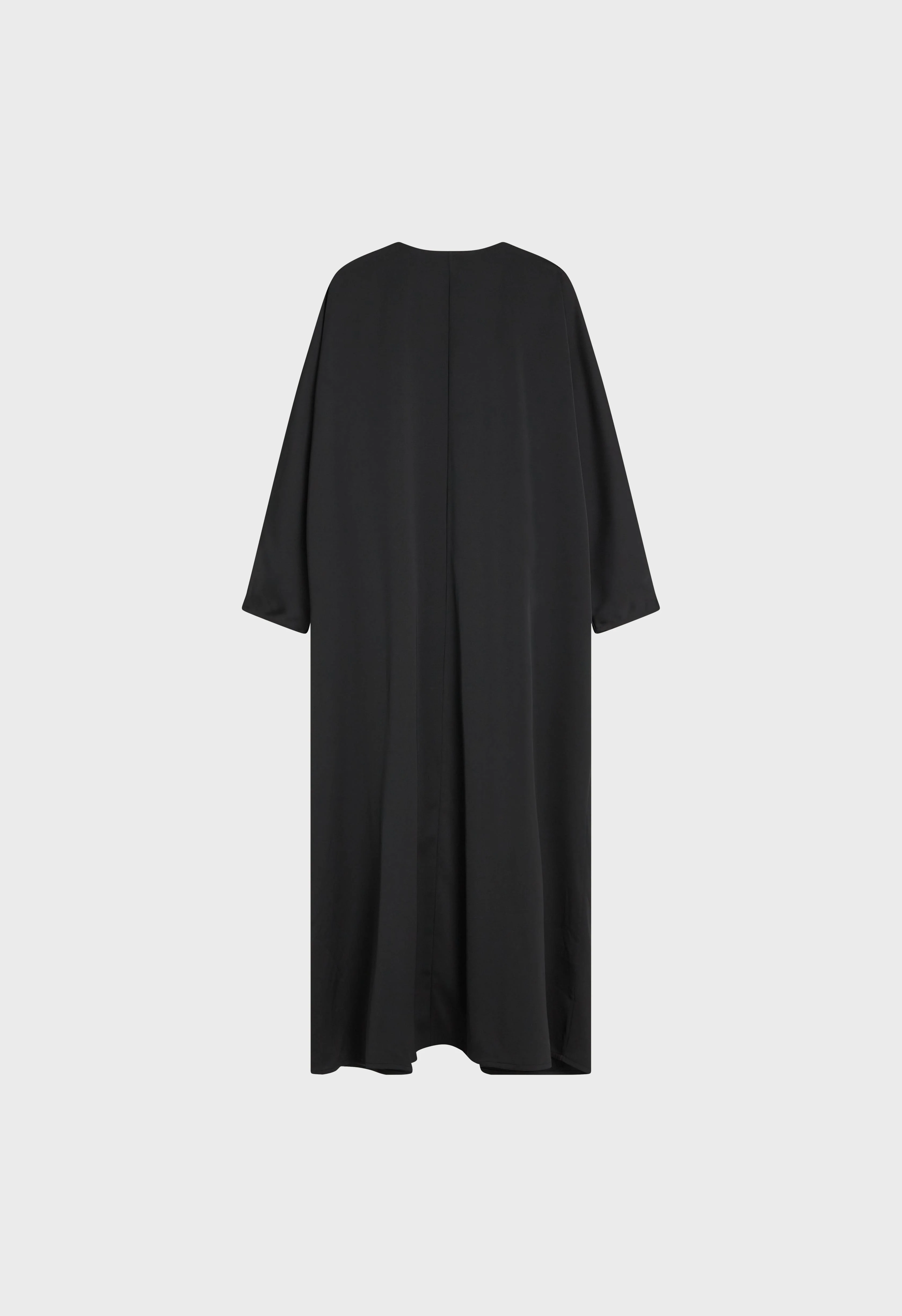 Dull Satin Bat Sleeve Abaya | Black - Image 4