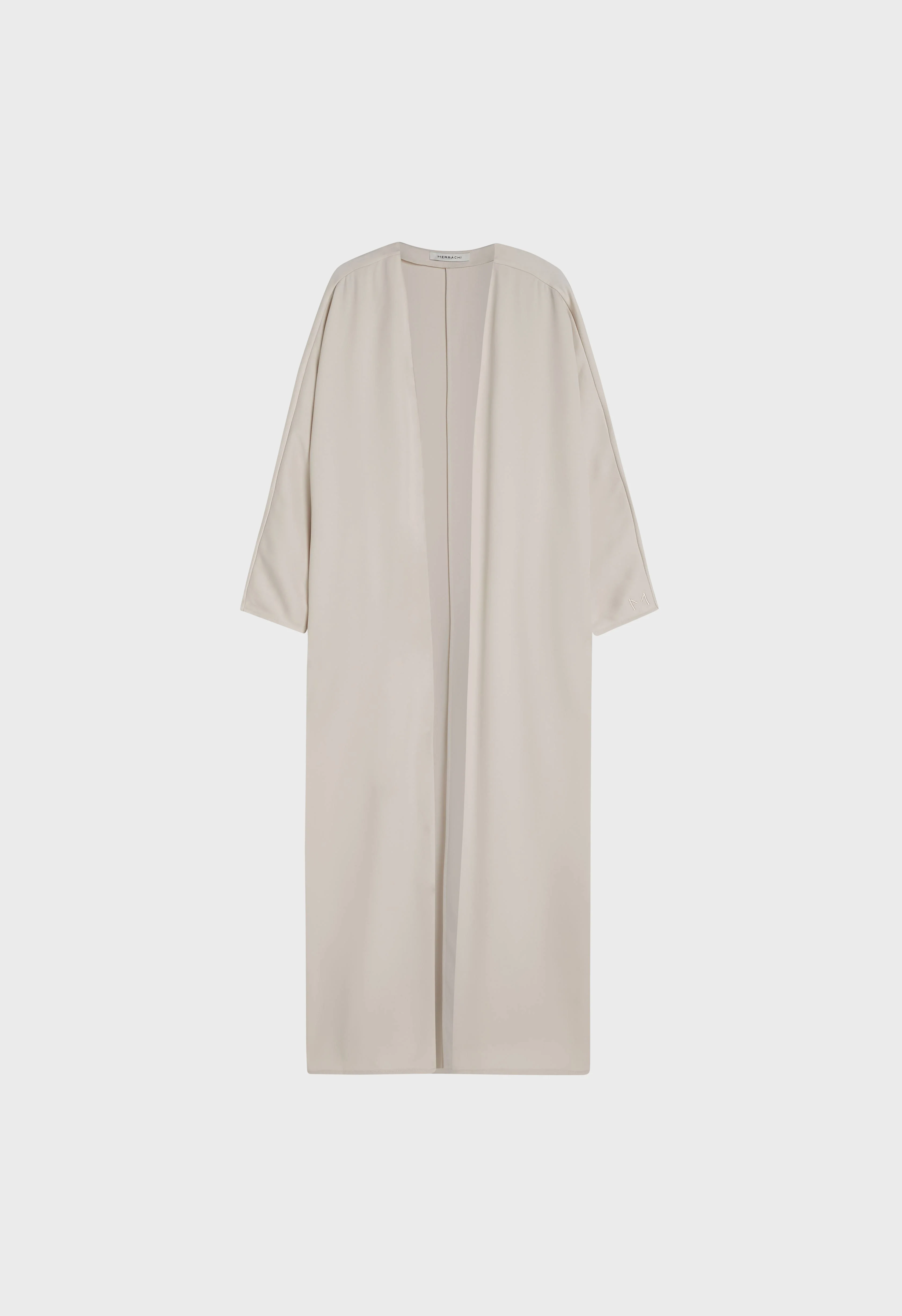 Dull Satin Bat Sleeve Abaya | Cashmere - Image 3