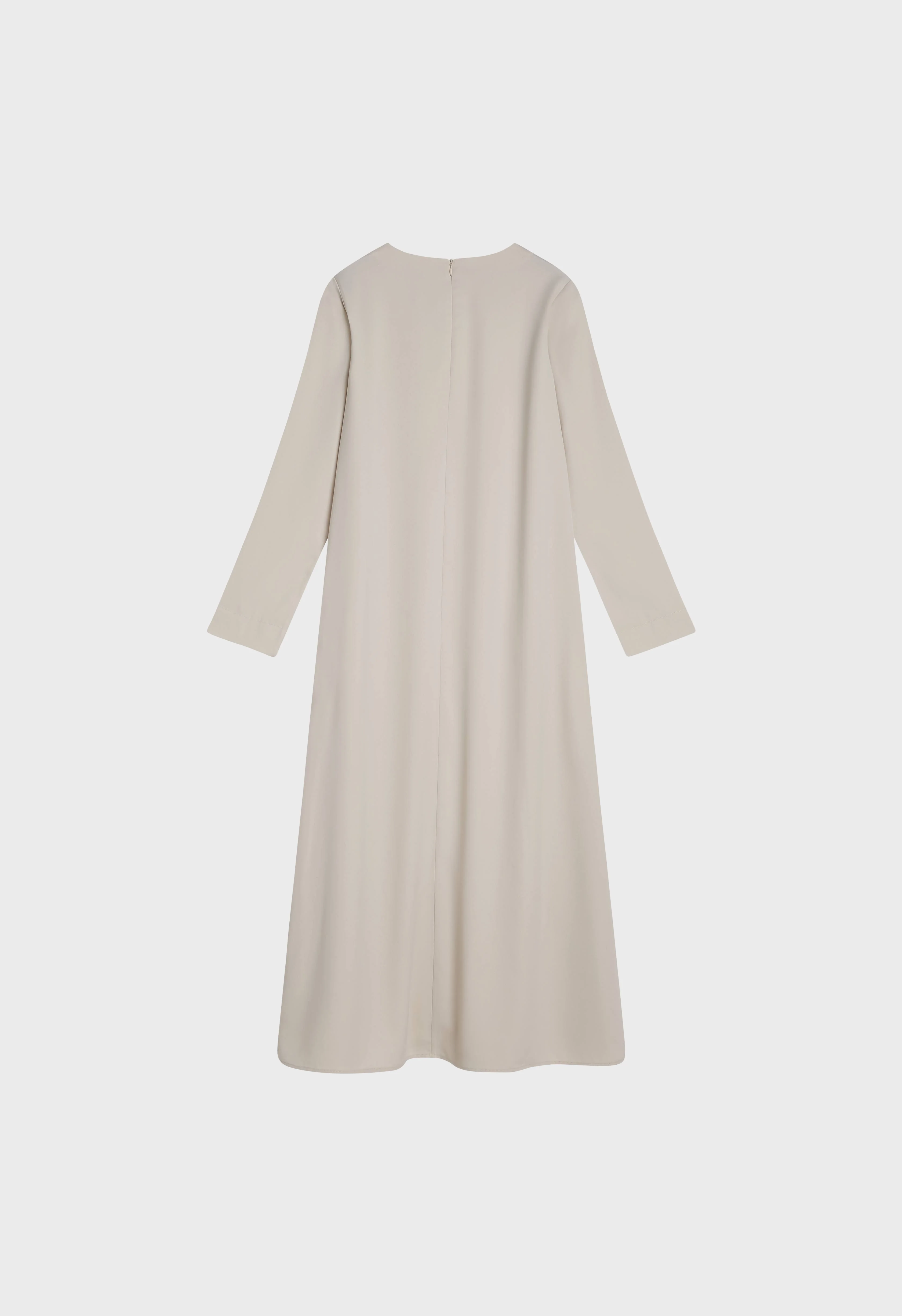 Dull Satin Dress | Biscuit - Image 4