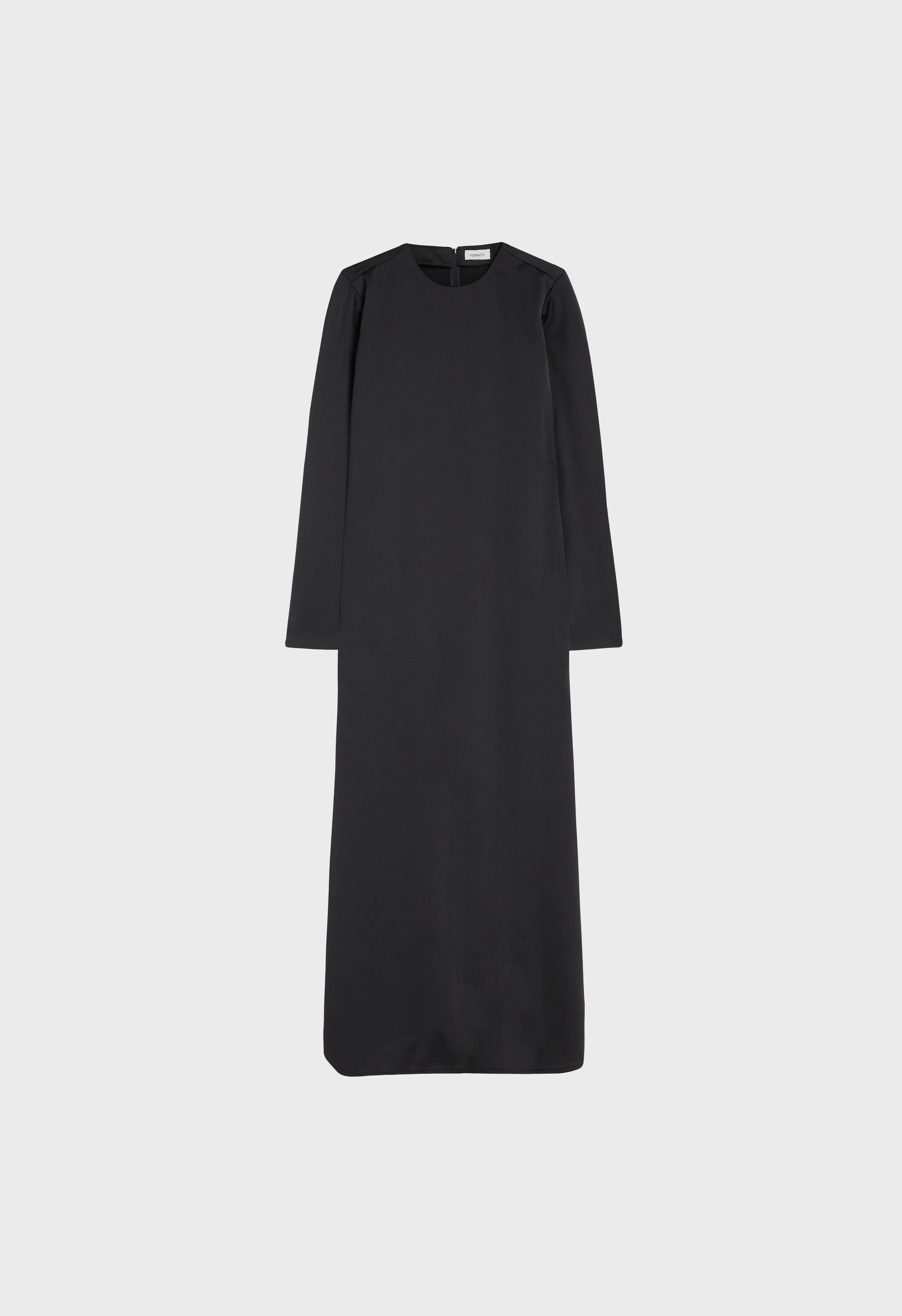 Dull Satin Dress | Black - Image 3