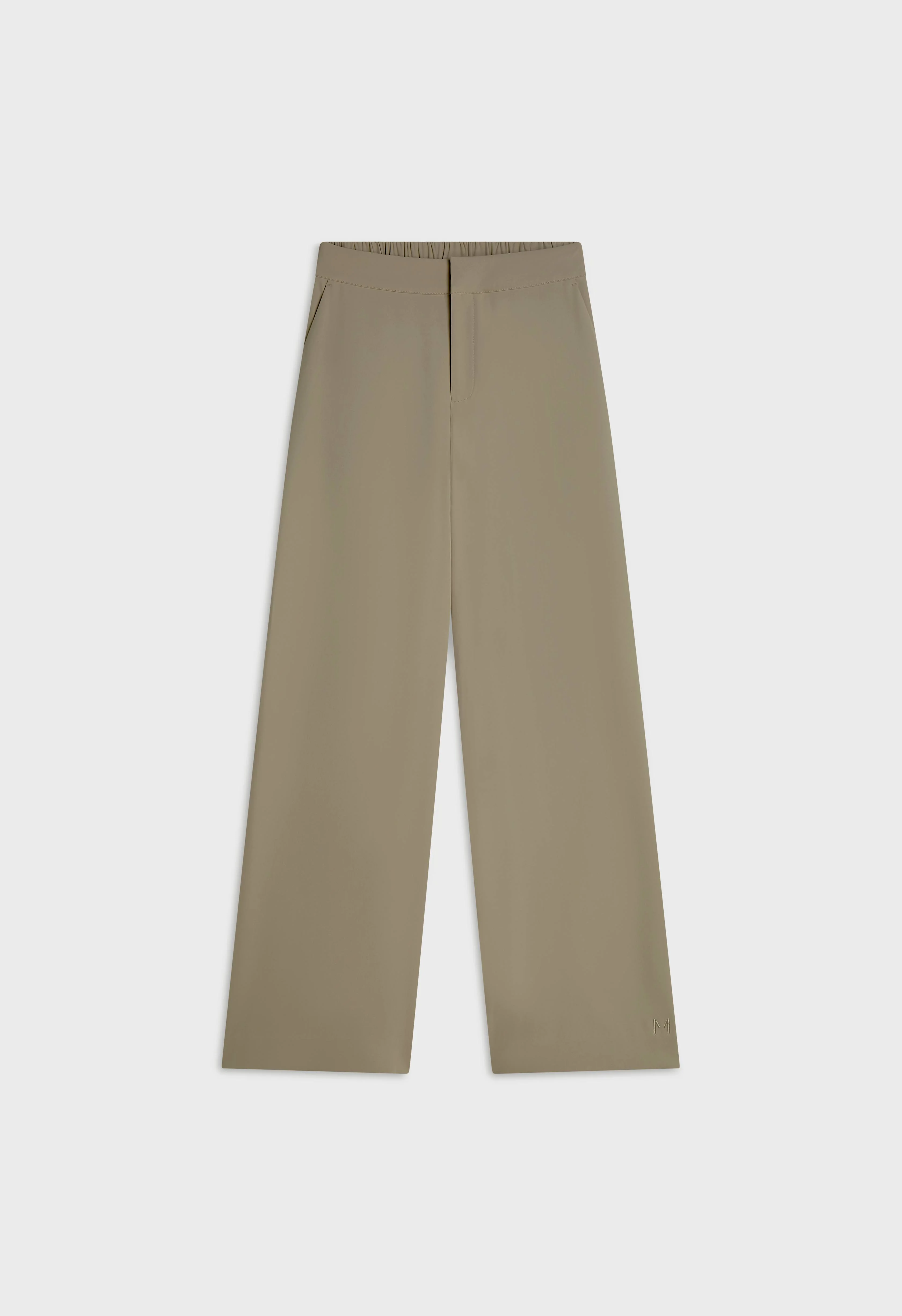 Elasticated Waist Taillored Pants | Desert Brown - Image 3