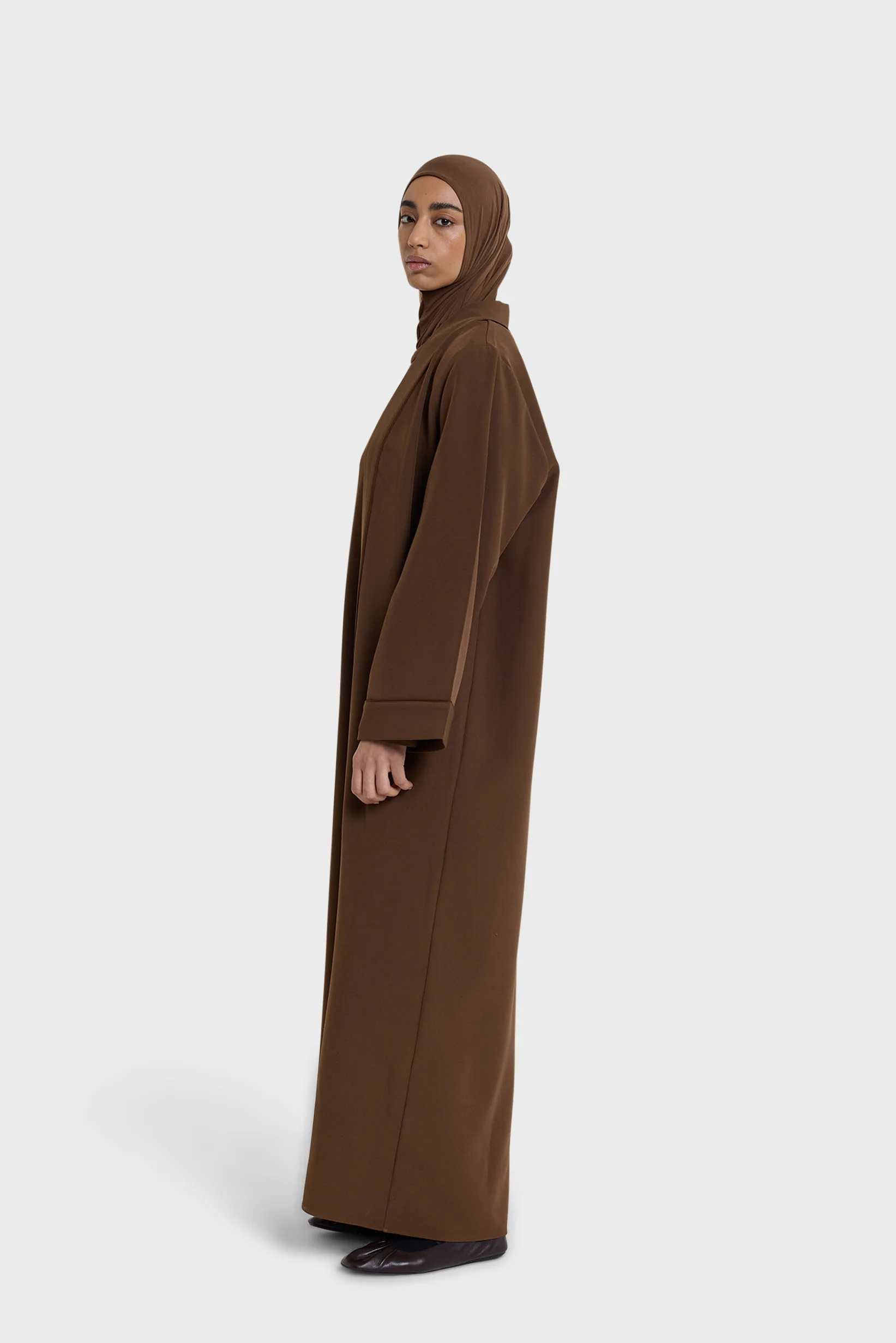 Essential Abaya | Deep Brown - Image 2