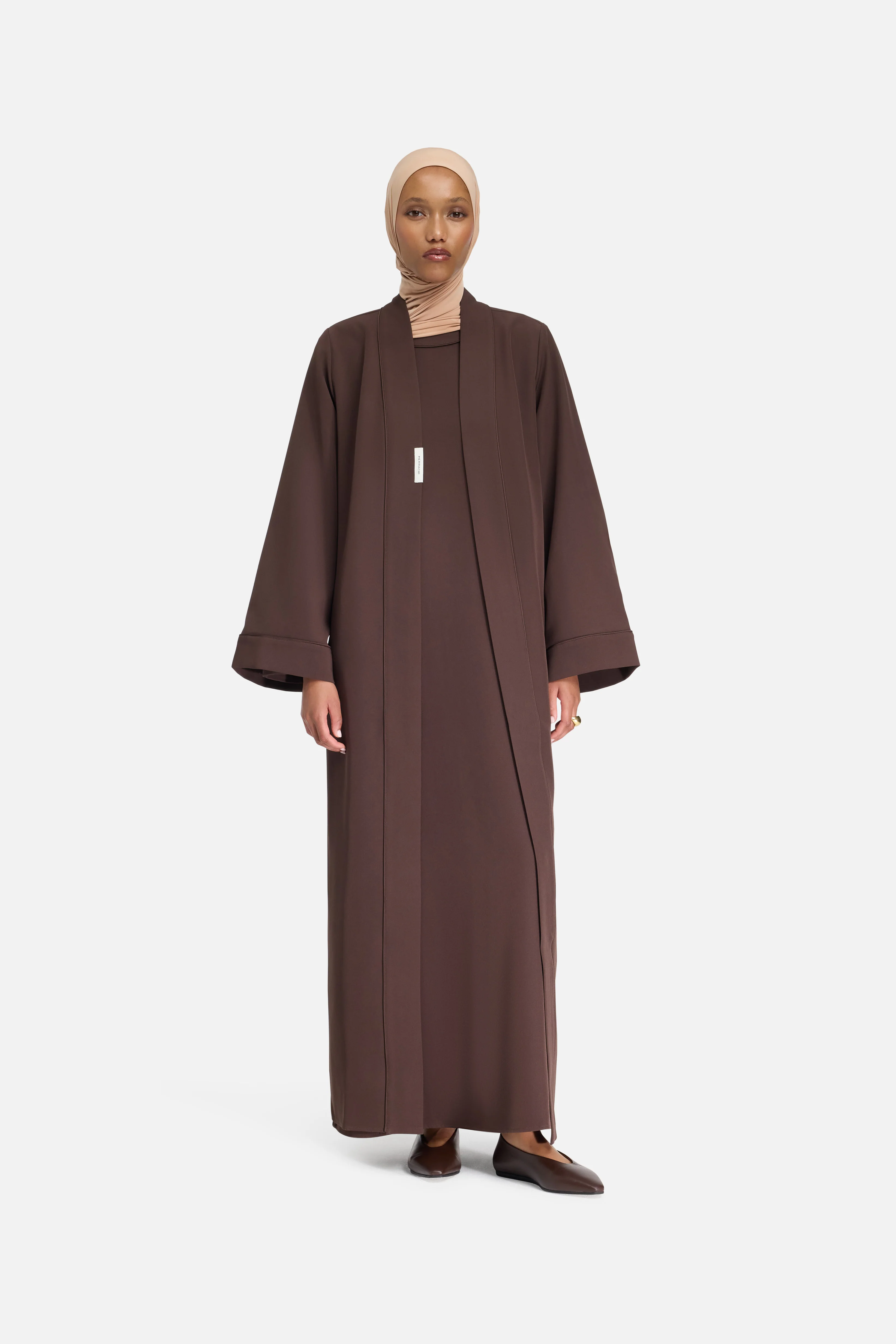Essential Abaya Short | Dark Brown - Image 3