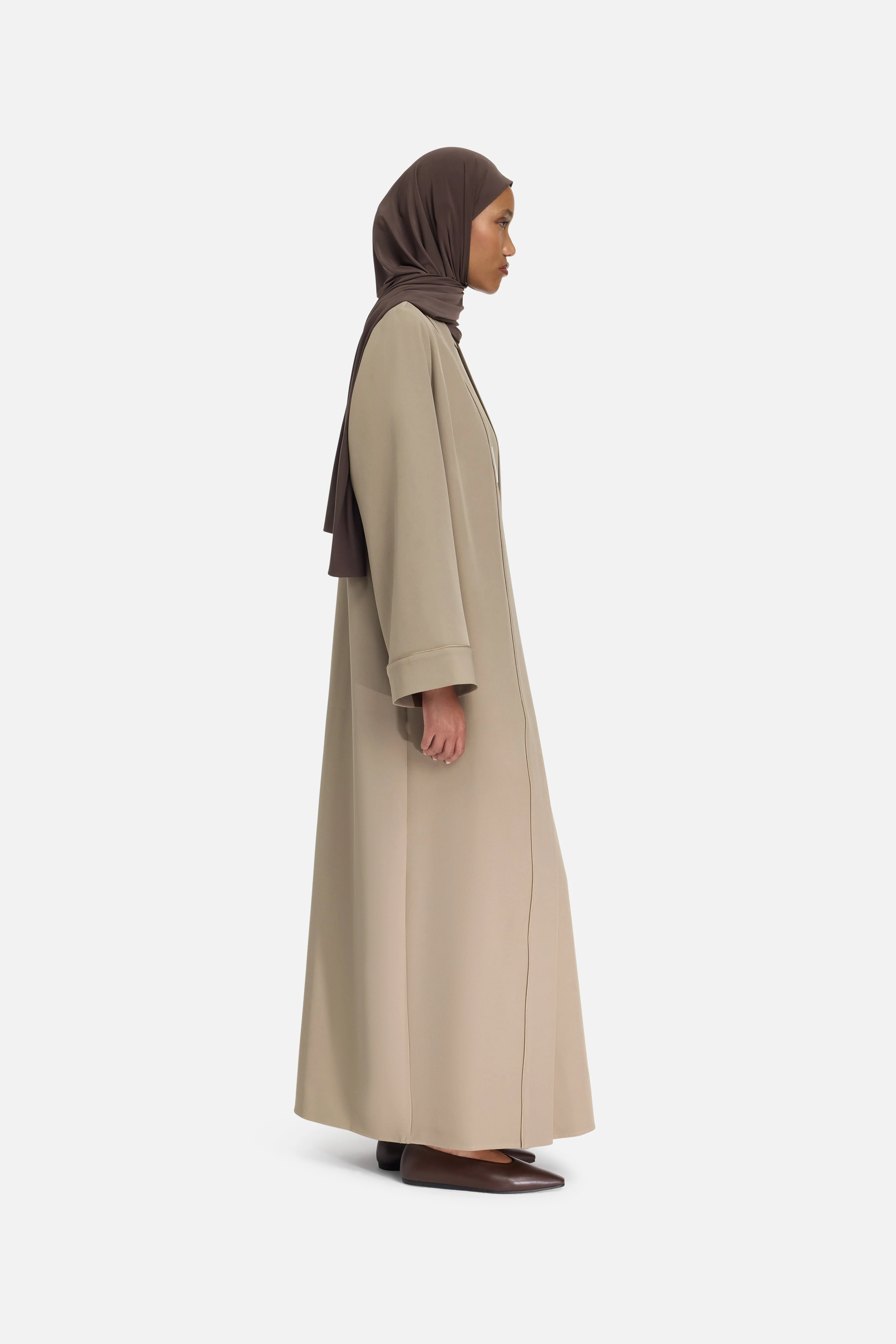 Essential Abaya Short | Khaki - Image 2