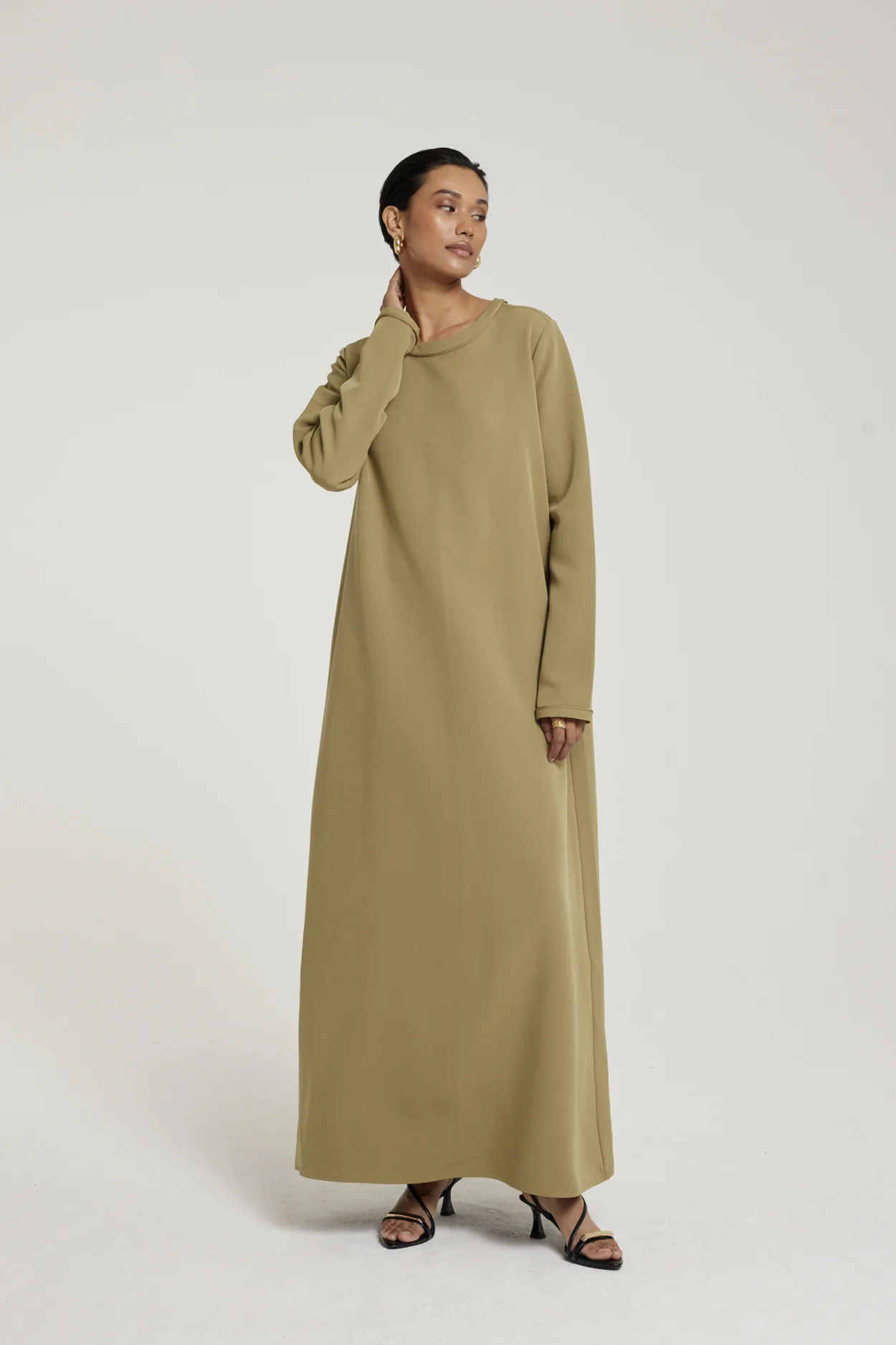 Essential Dress - Short | Khaki Green