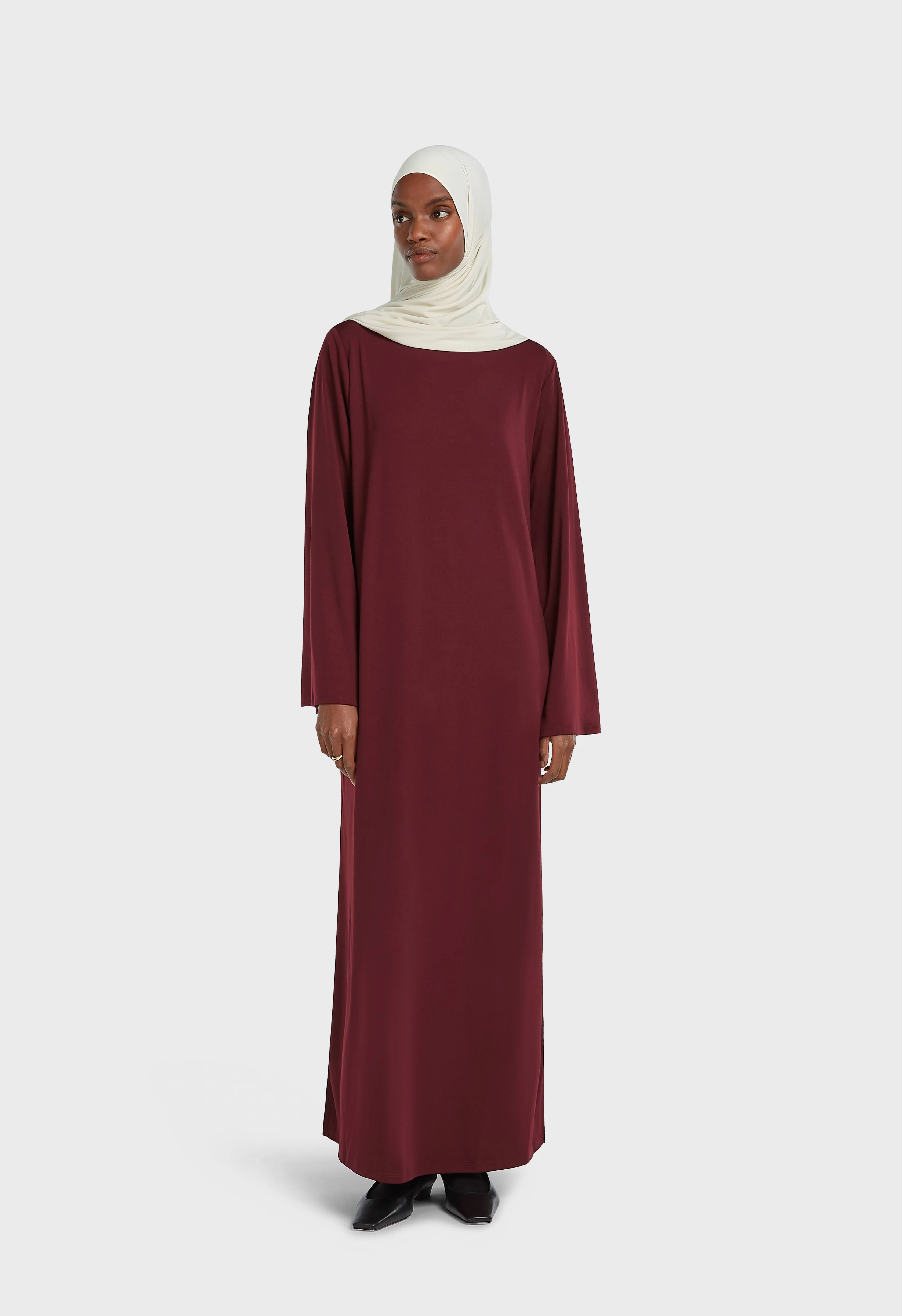 Essential Jersey Dress Regular | Burgundy