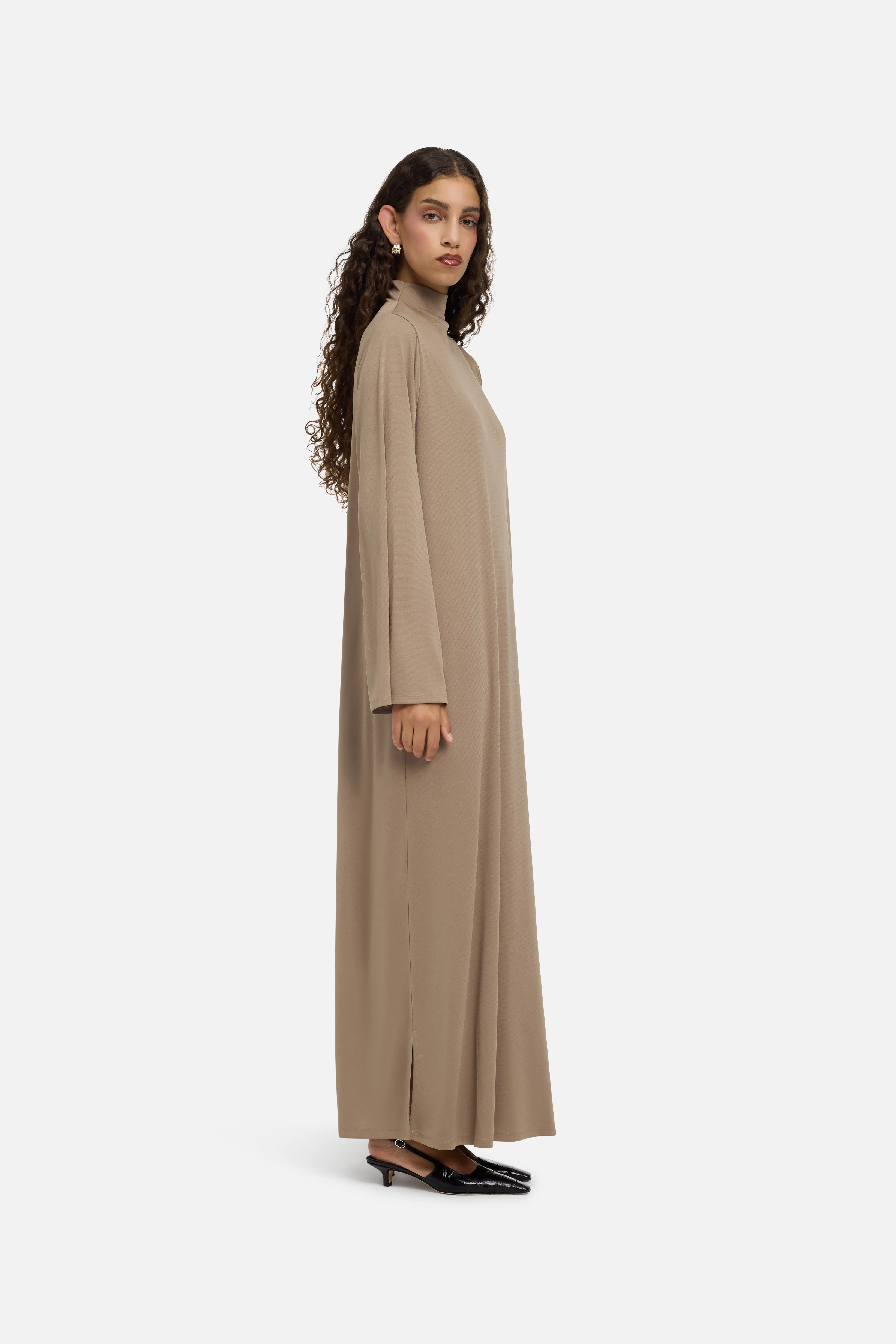 Essential Jersey Dress Short | Khaki - Image 2