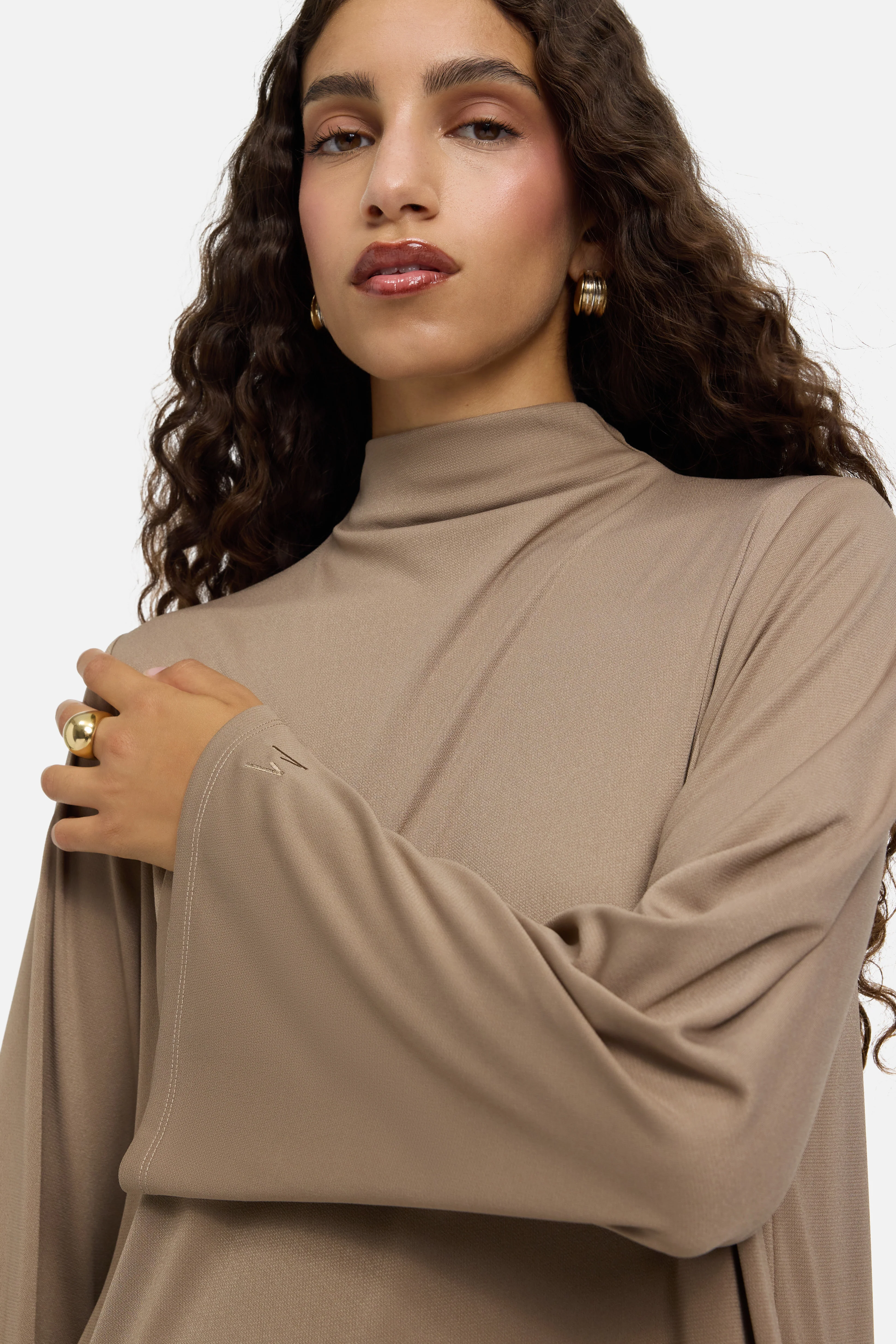 Essential Jersey Dress Short | Khaki - Image 4