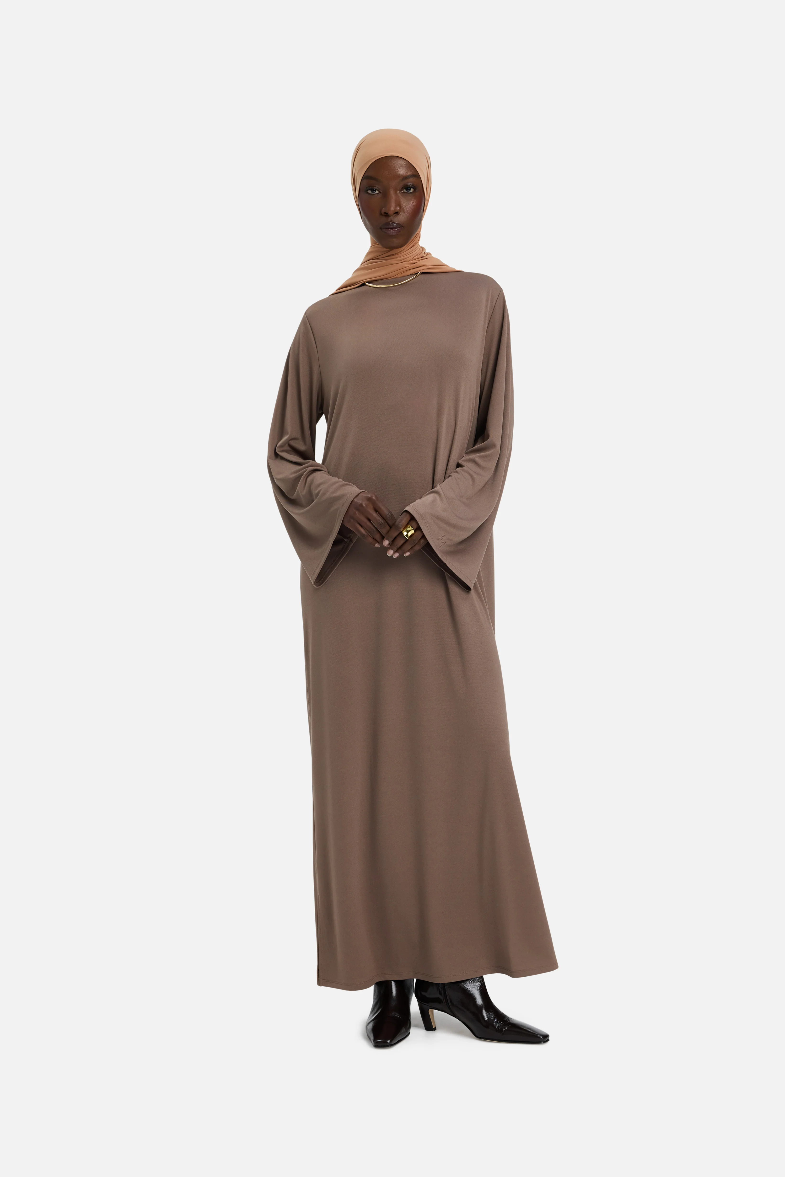 Essential Jersey Dress Regular | Taupe Rose