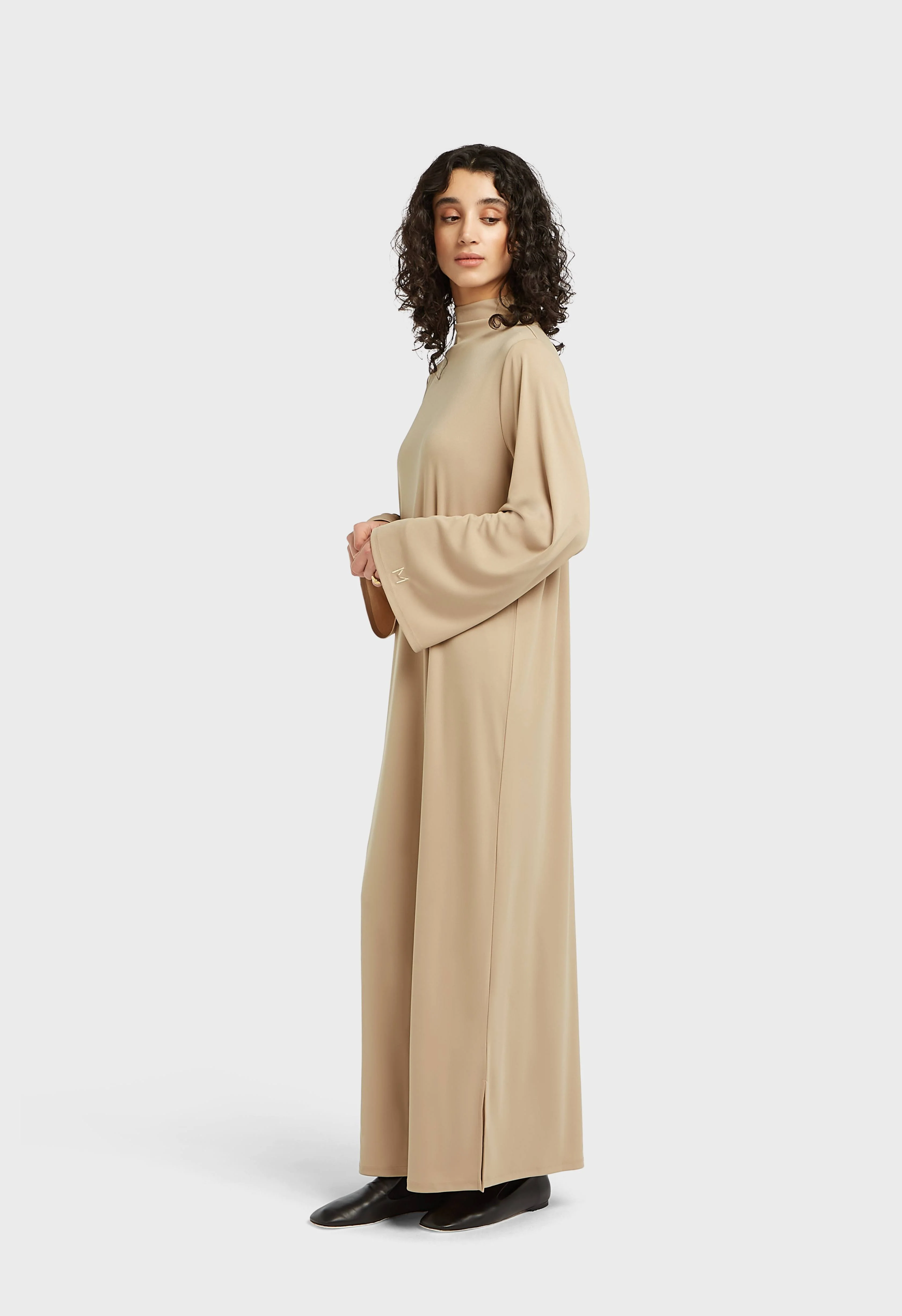 Essential Jersey Dress Short | Light Khaki - Image 2