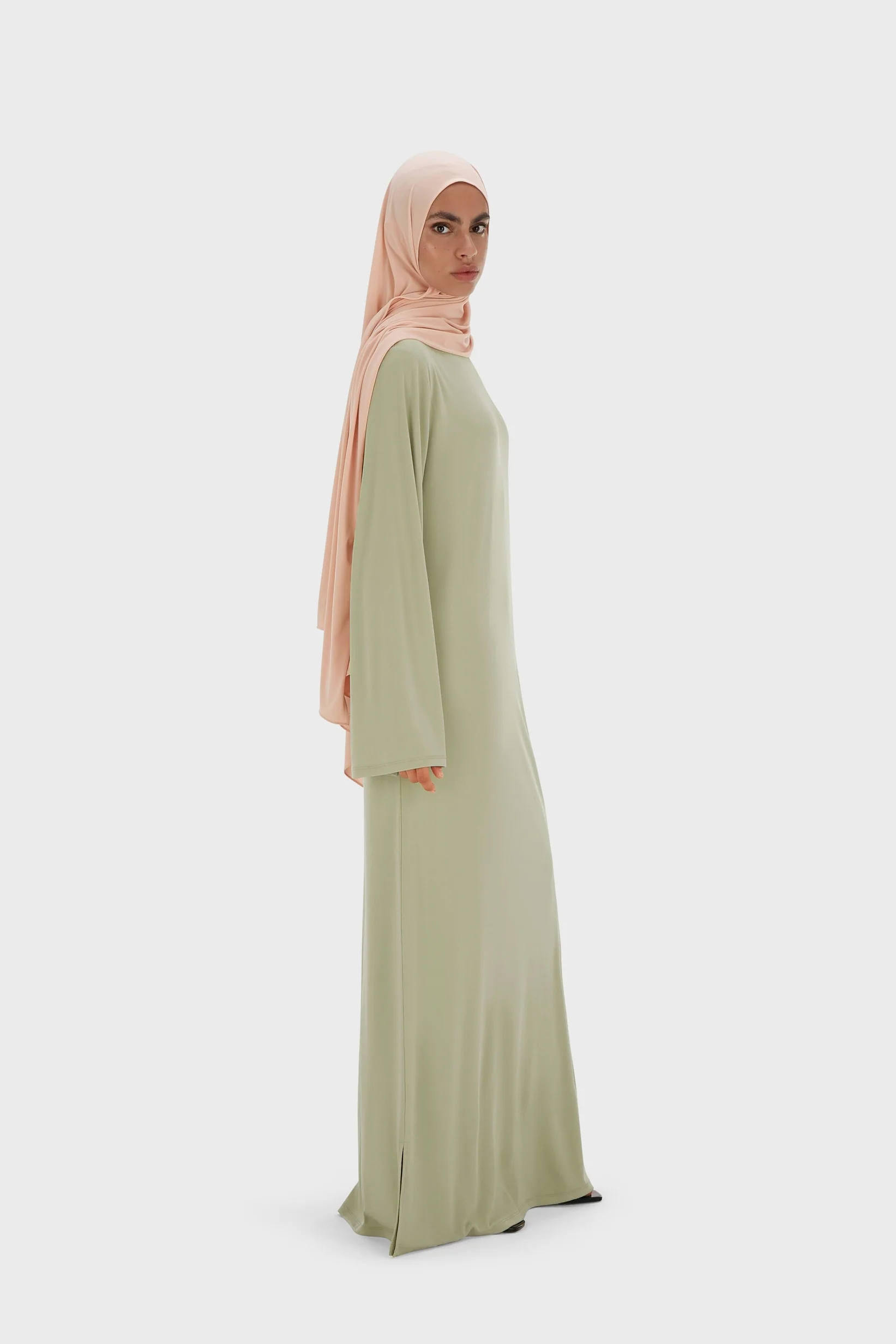 Essential Jersey Dress Short | Moss Gray - Image 2
