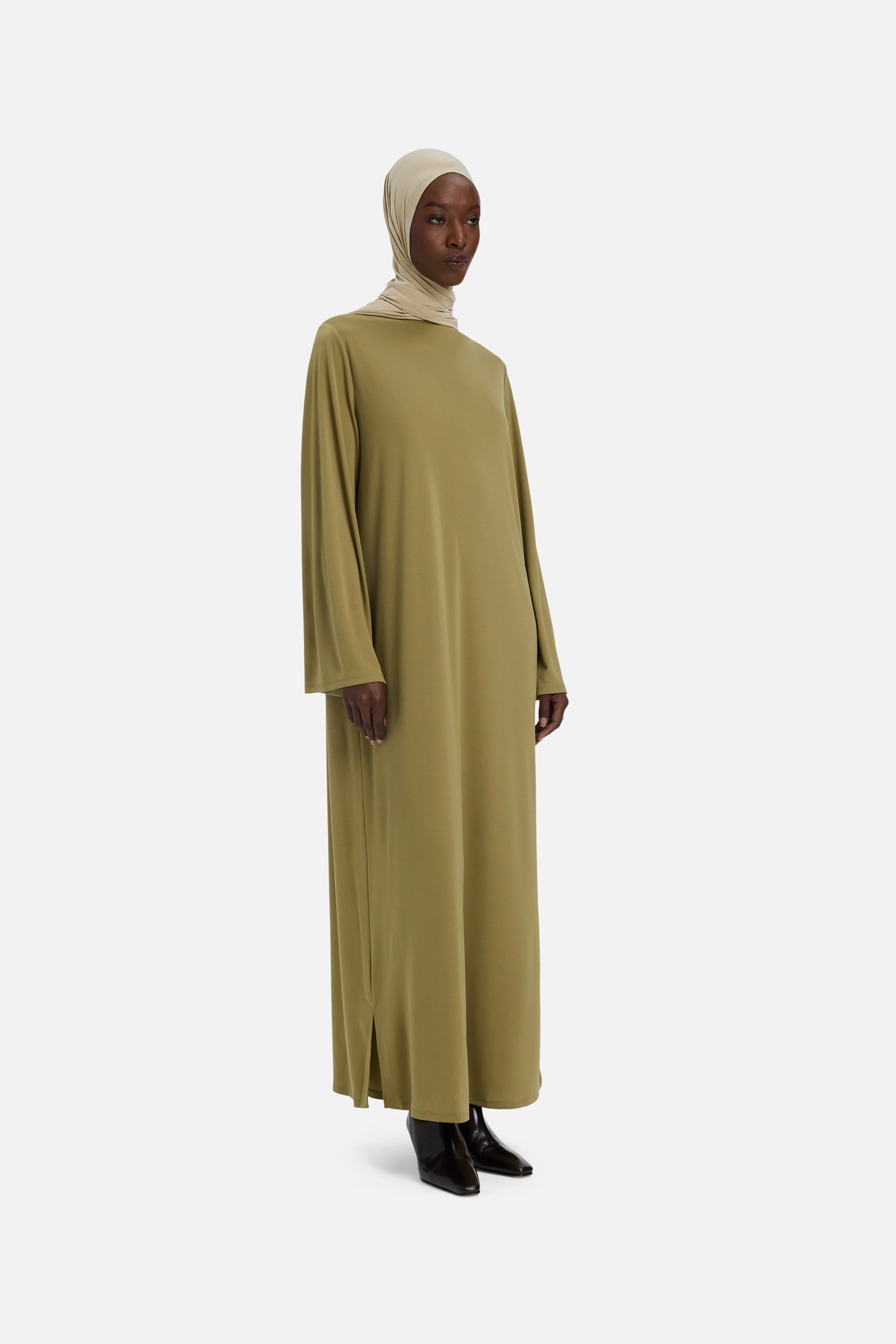 Essential Jersey Dress Short | Olive - Image 2