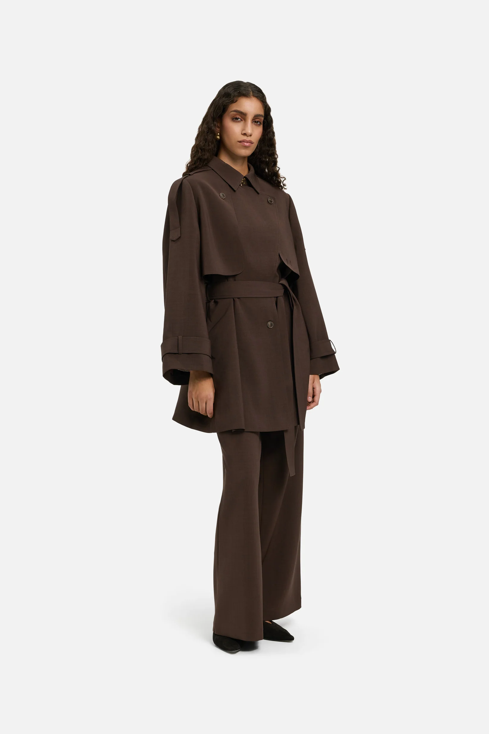 Flared Trousers | Dark Brown - Image 2