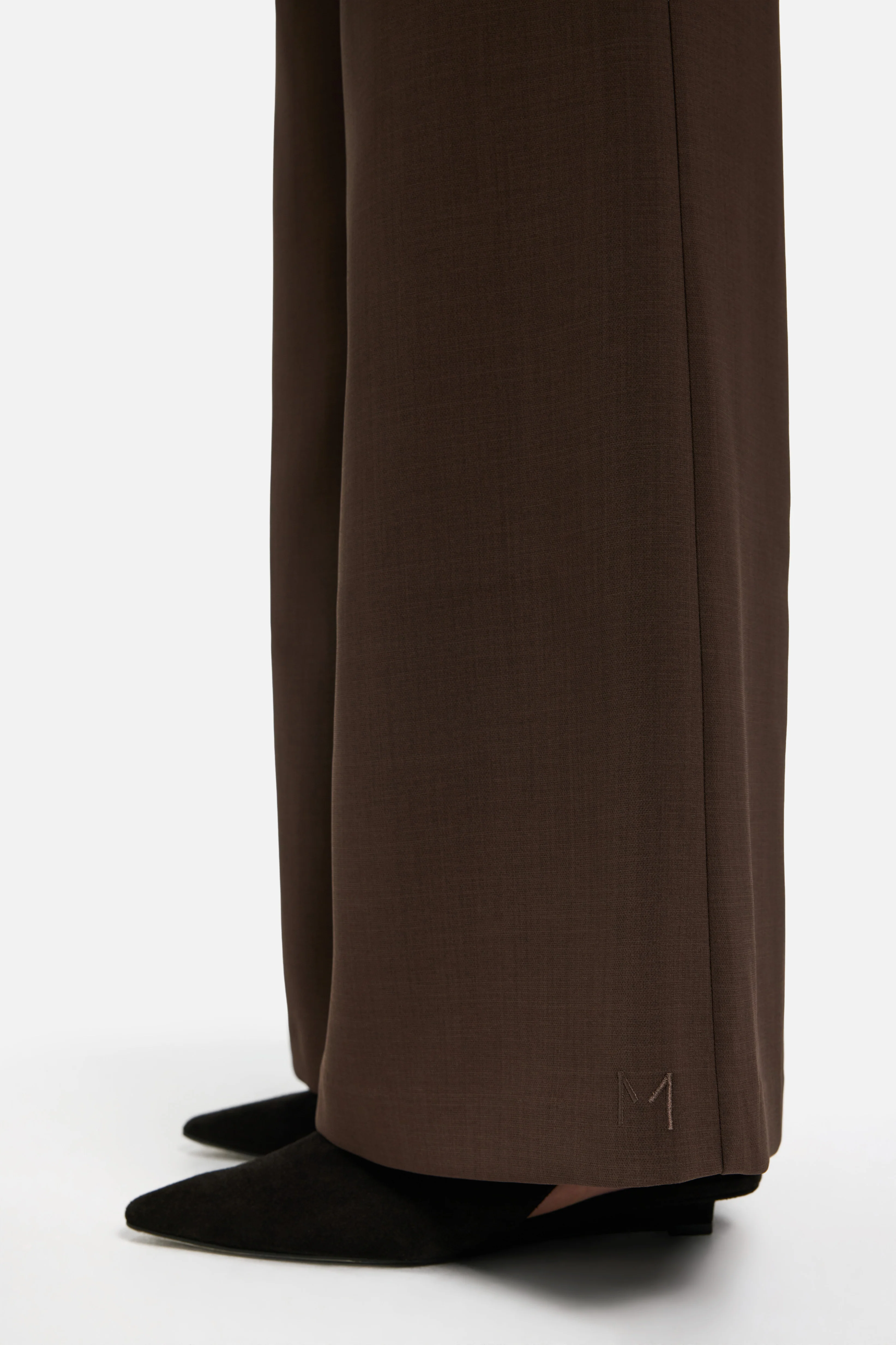 Flared Trousers | Dark Brown - Image 4