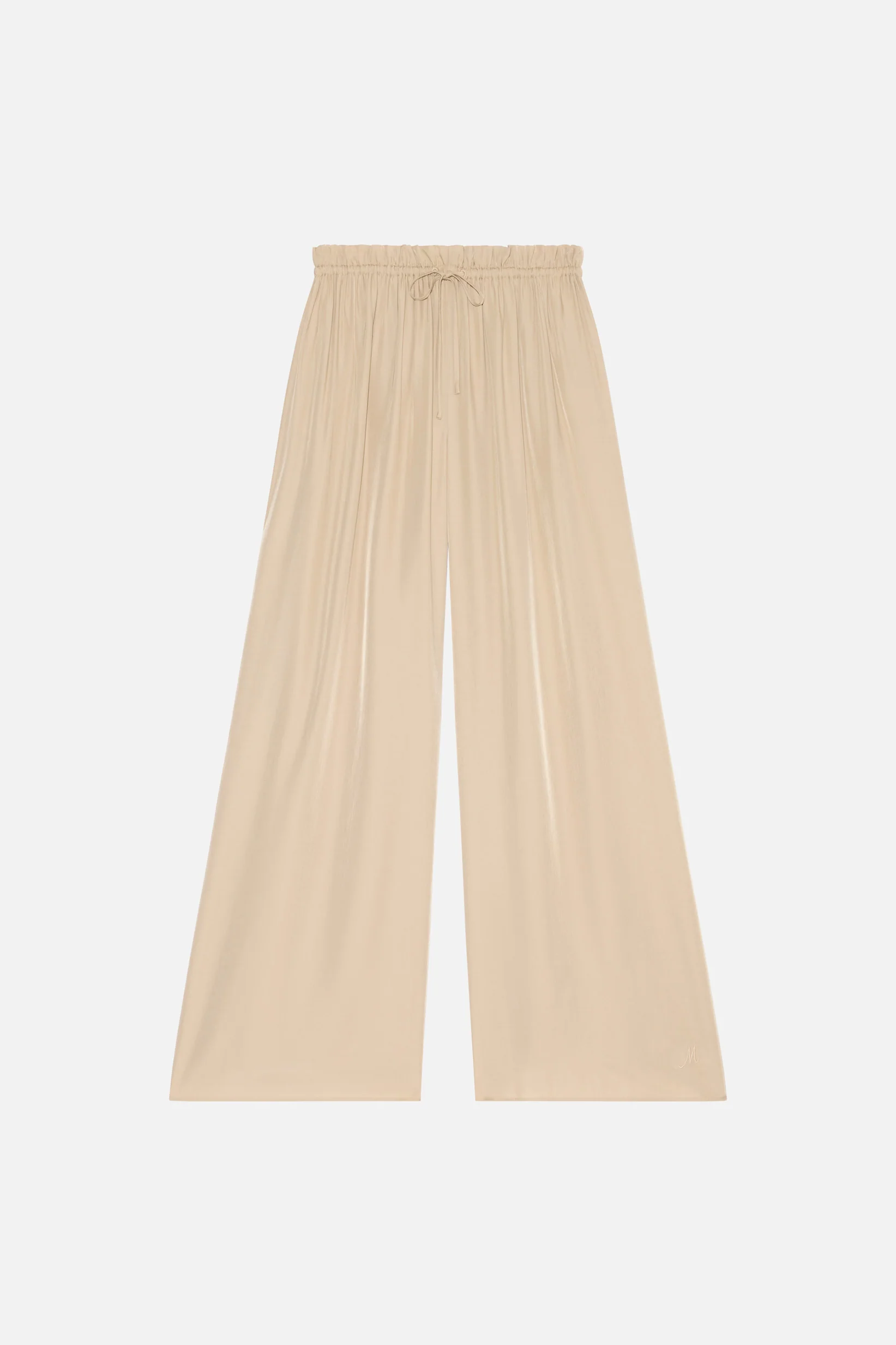 Flowy Loose Fit Trousers | Oat - Image 5