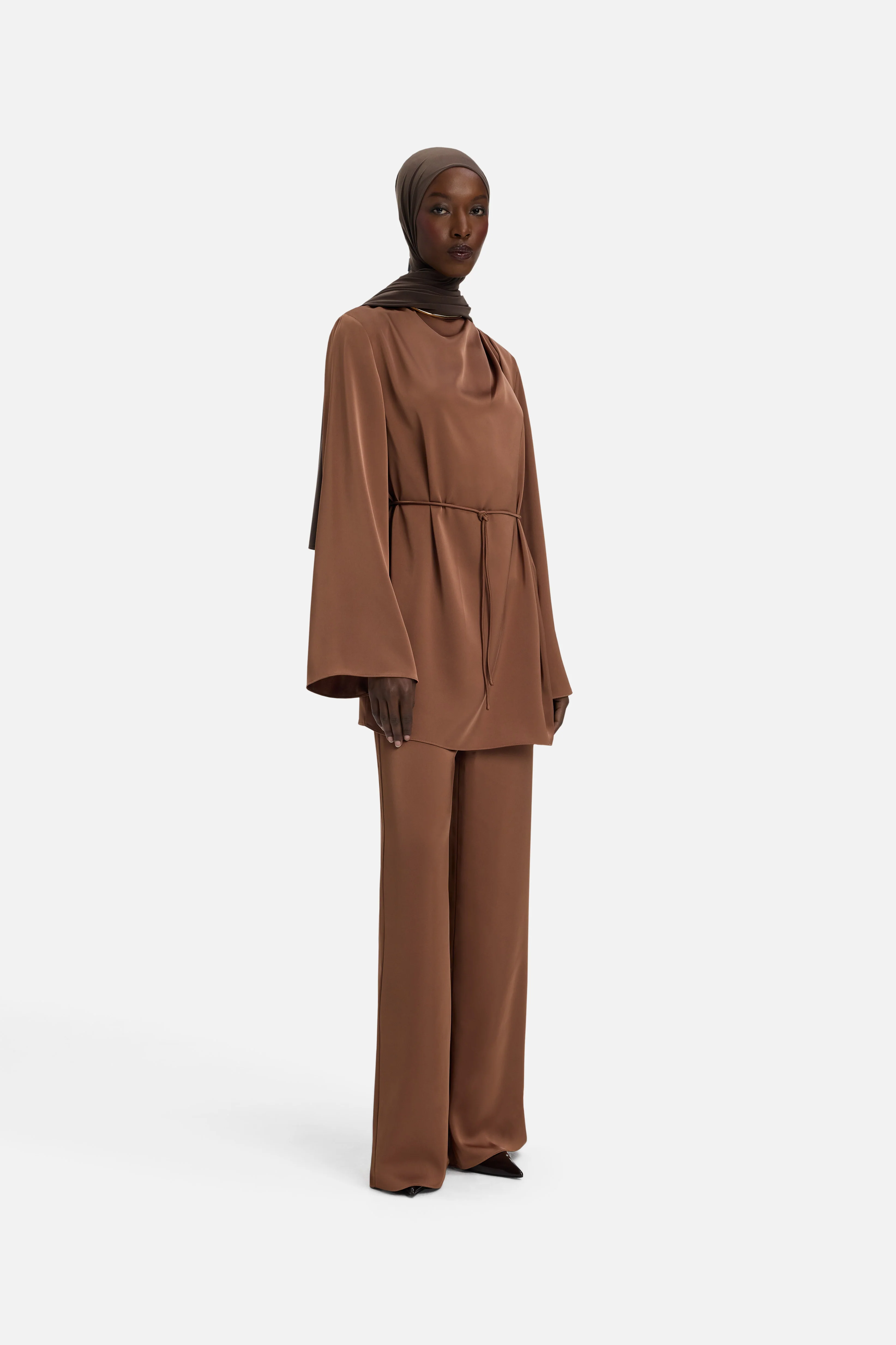 Flowy Palazzo Pants | Soft Bordeaux - Image 2