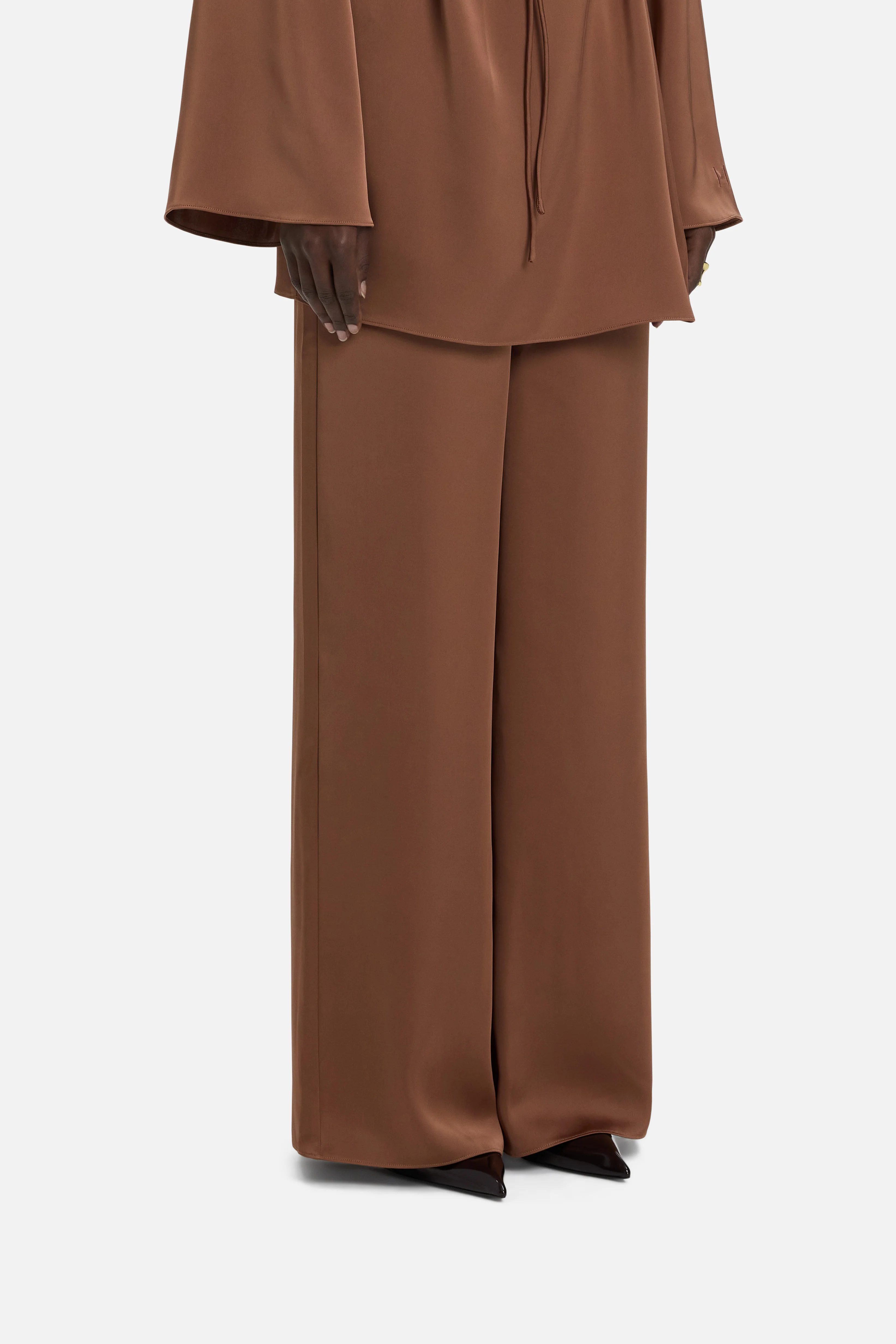 Flowy Palazzo Pants | Soft Bordeaux - Image 4
