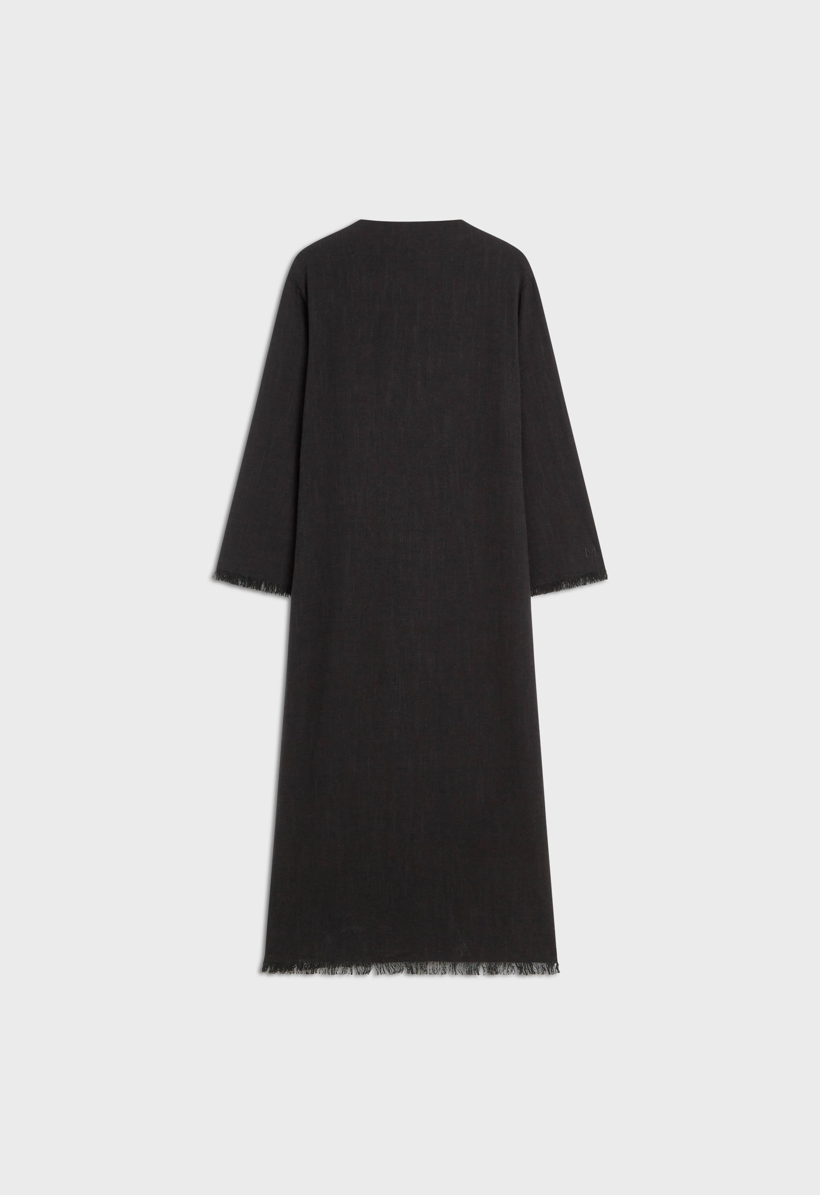 Frayed Hem Dress | Black - Image 3