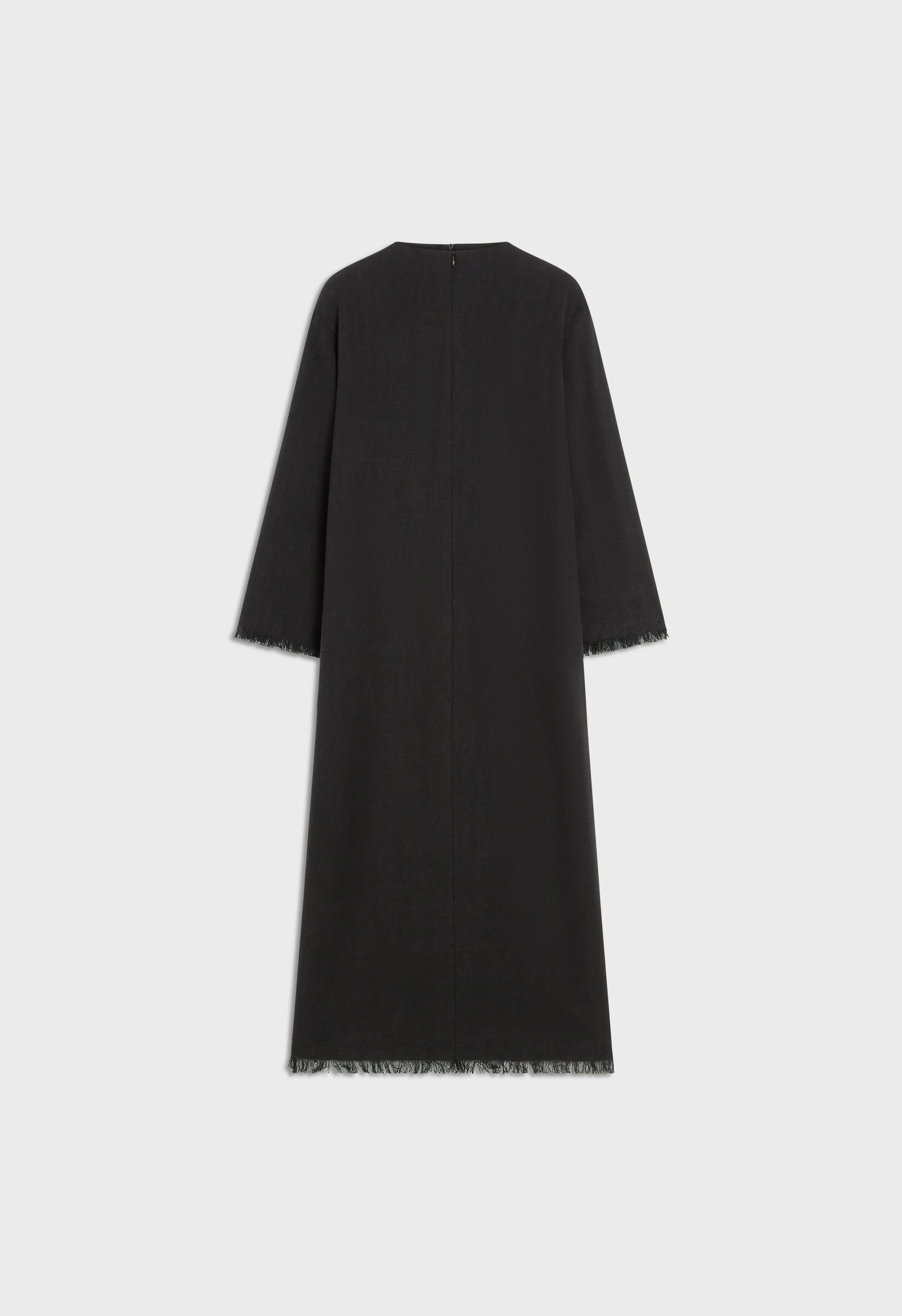 Frayed Hem Dress | Black - Image 4