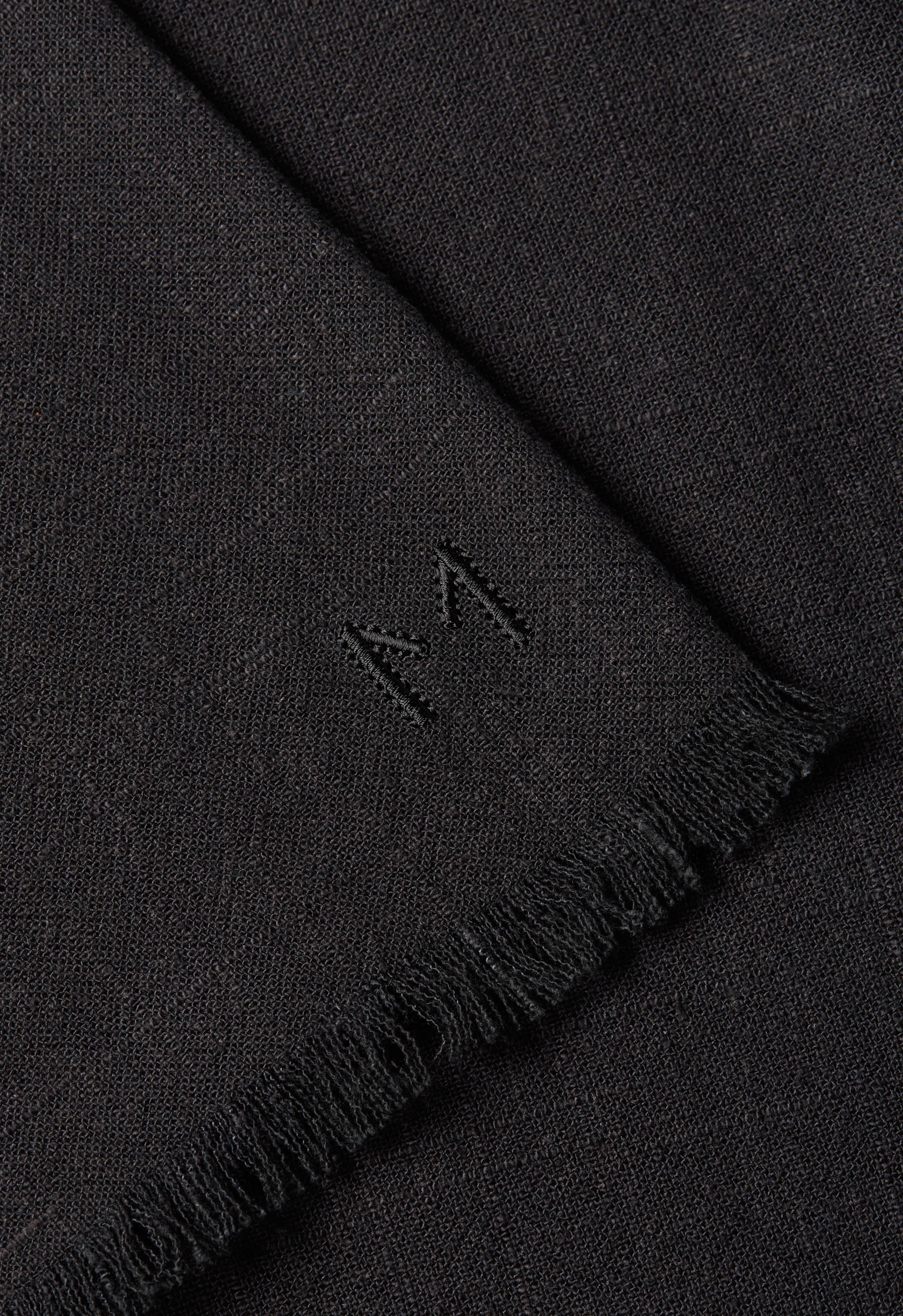 Frayed Hem Dress | Black - Image 5