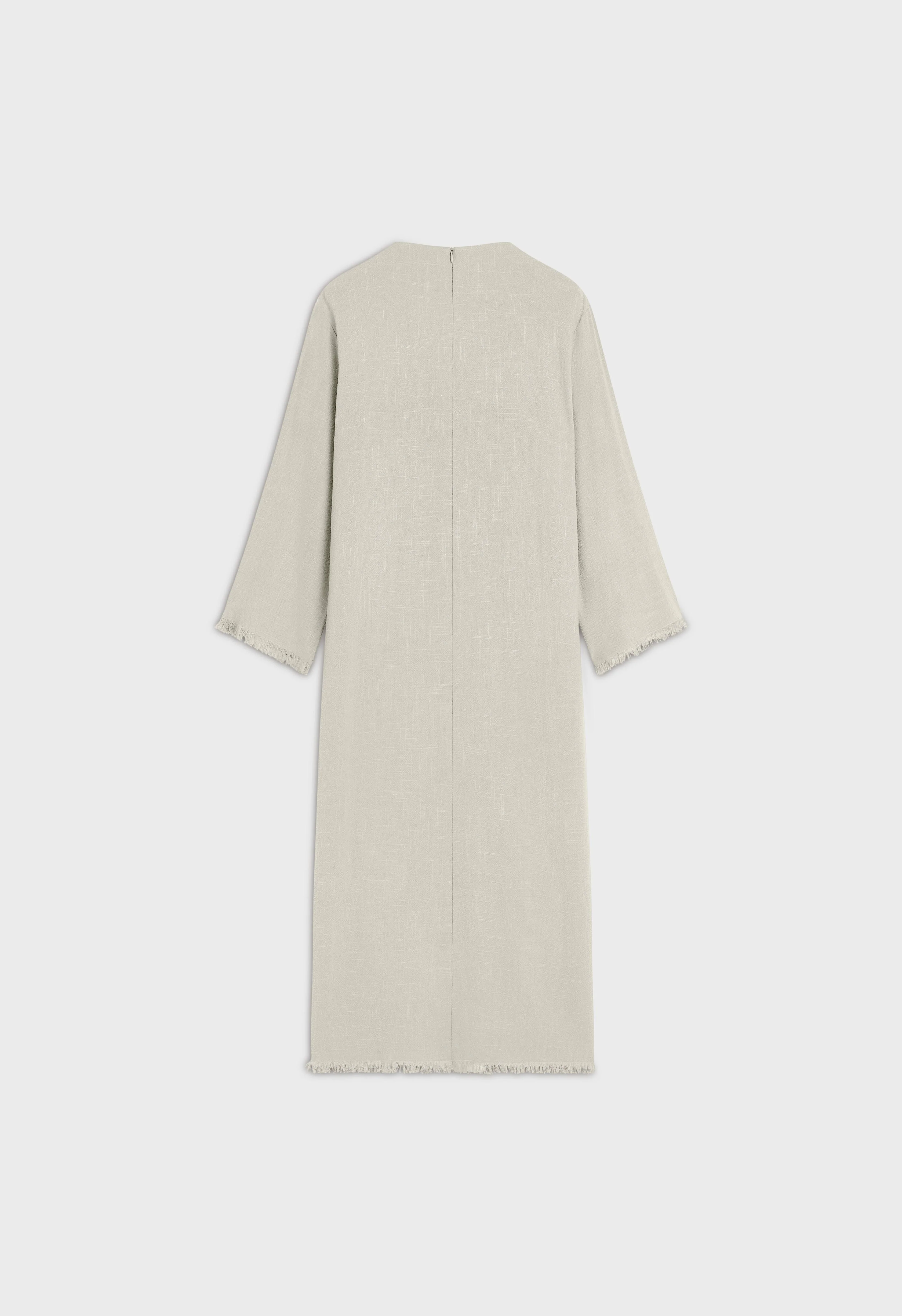Frayed Hem Dress | Light Storm - Image 4