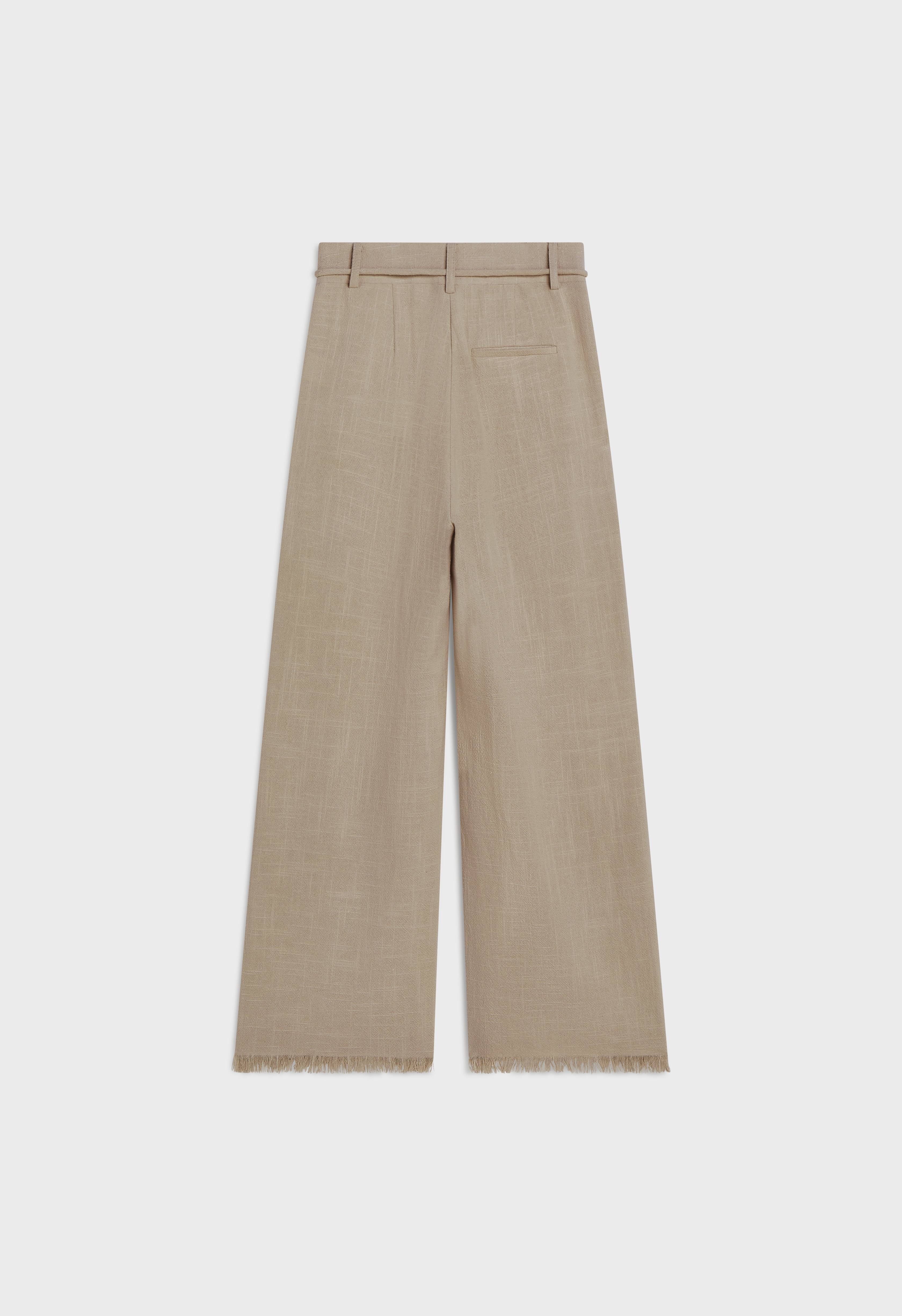 Frayed Hem Pants | Desert Brown - Image 3