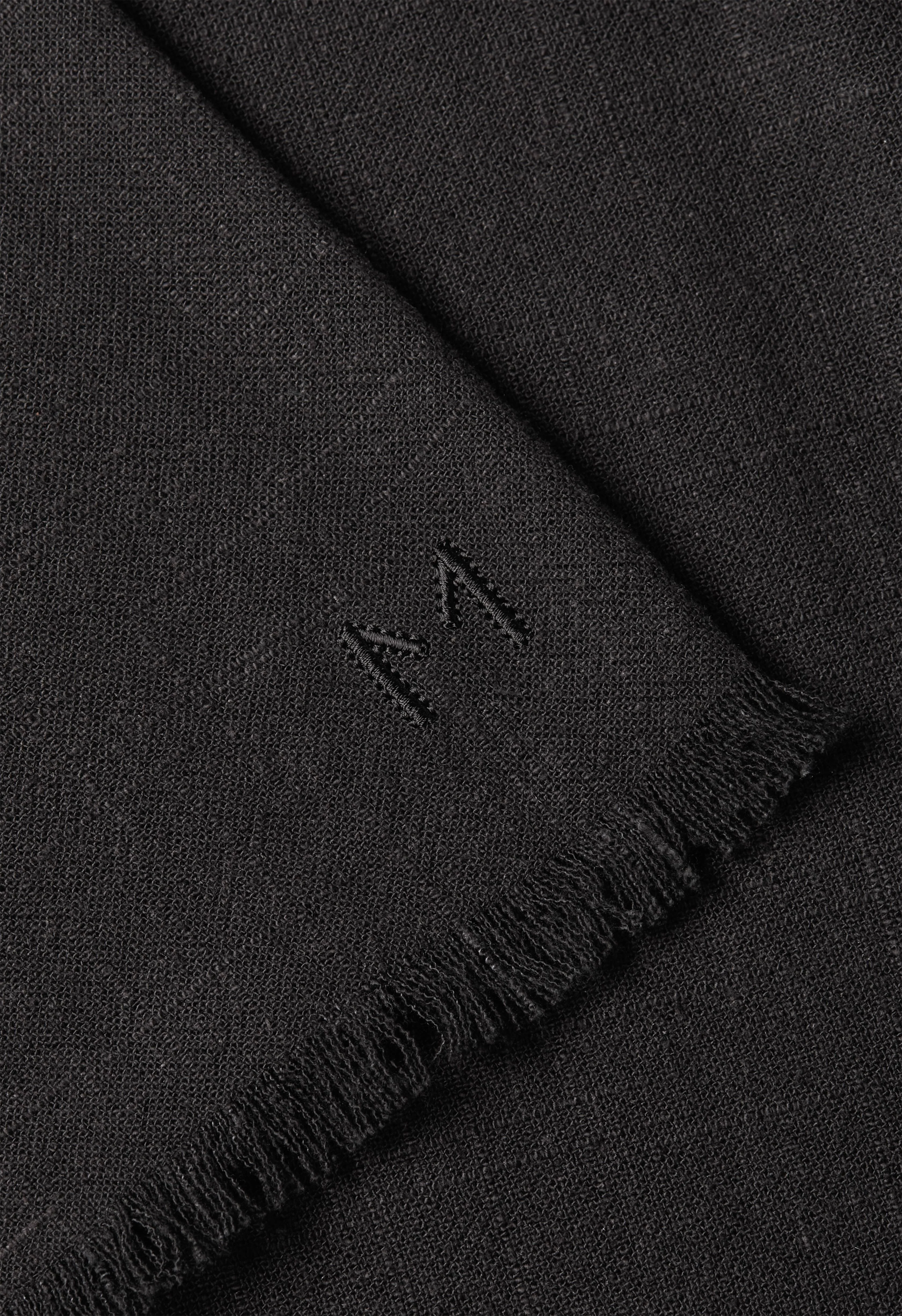 Frayed Hem Shirt Dress | Black - Image 5