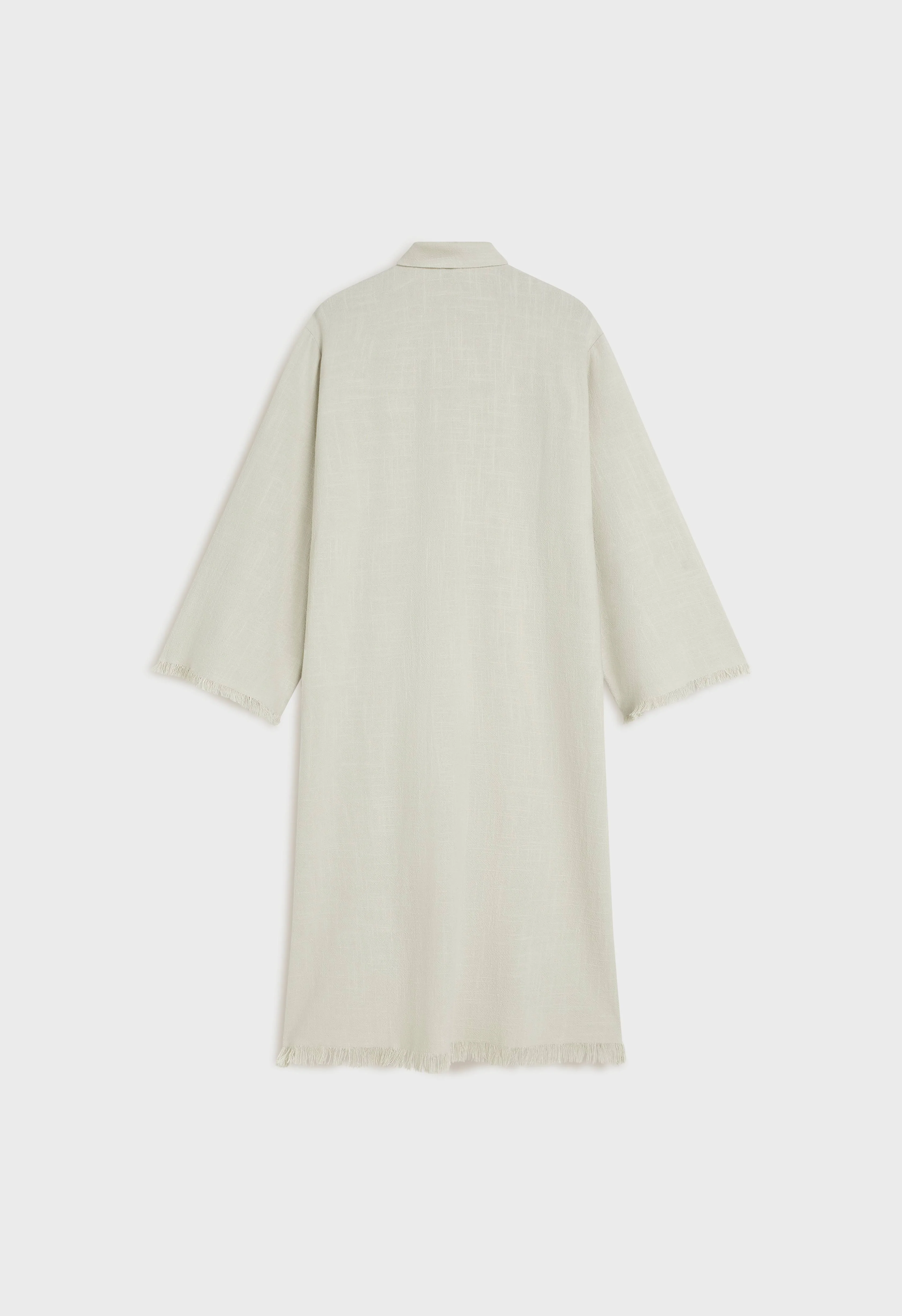 Frayed Hem Shirt Dress | Light Storm - Image 4