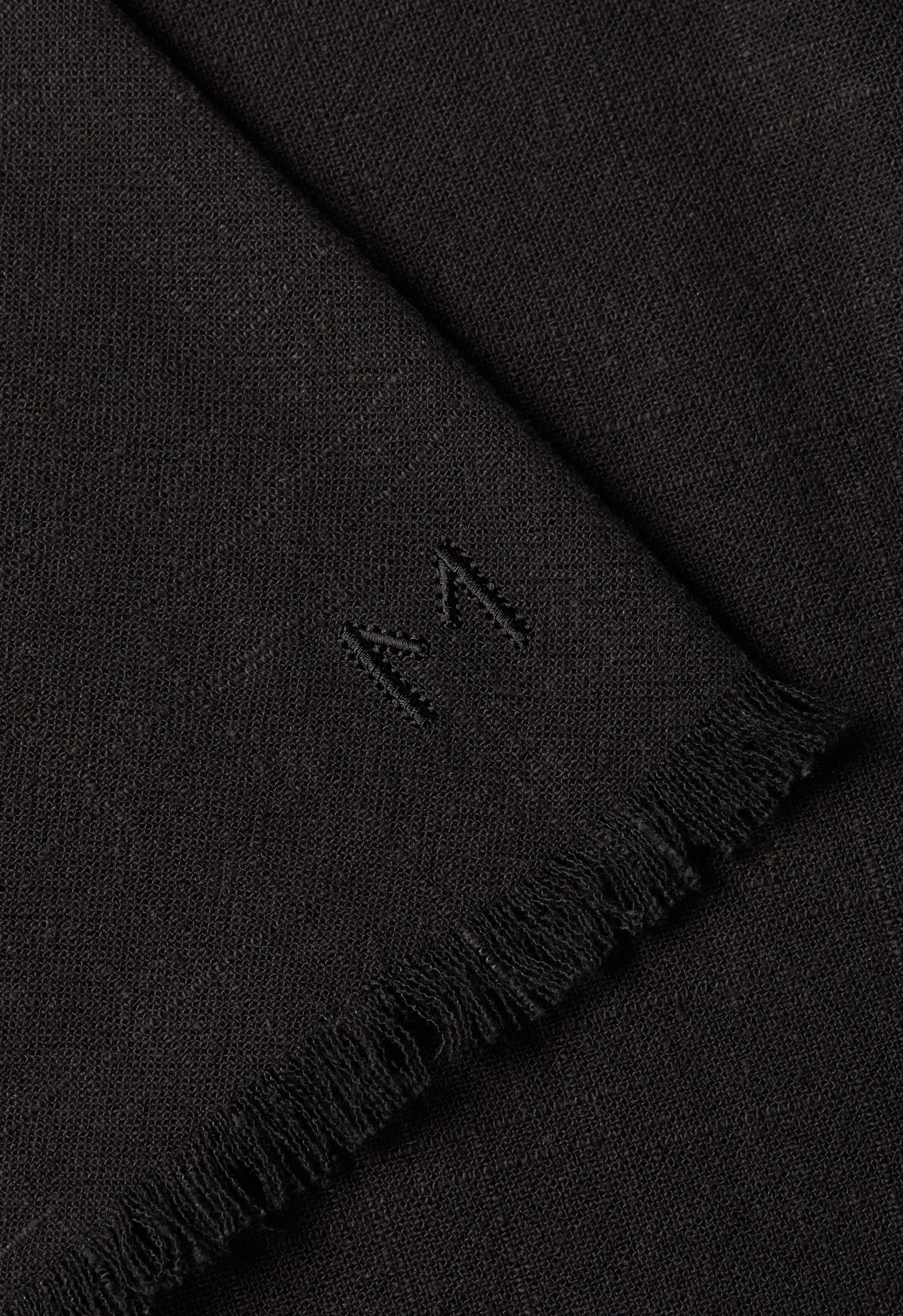 Frayed Hem Top | Black - Image 5
