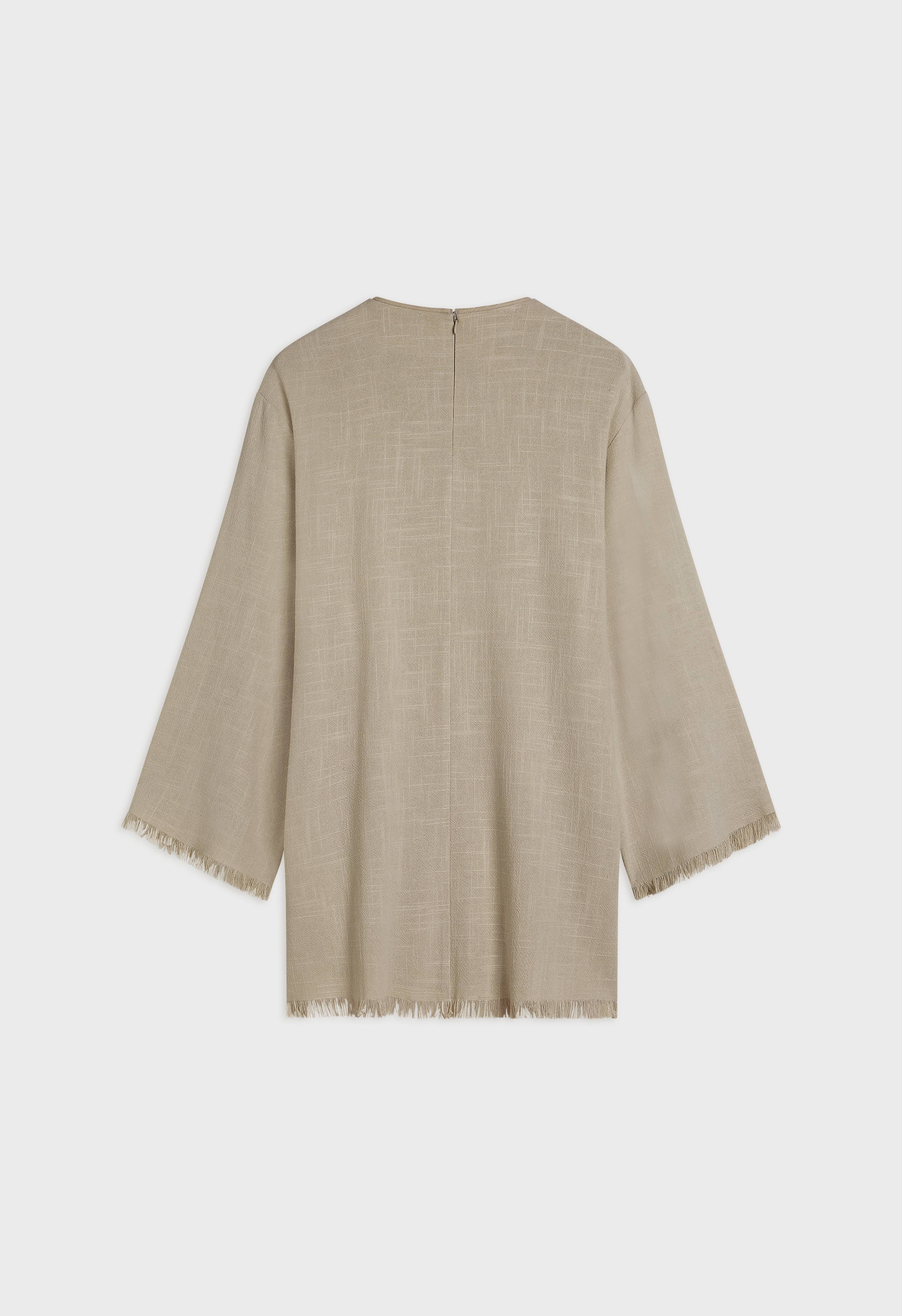 Frayed Hem Top | Desert Brown - Image 3