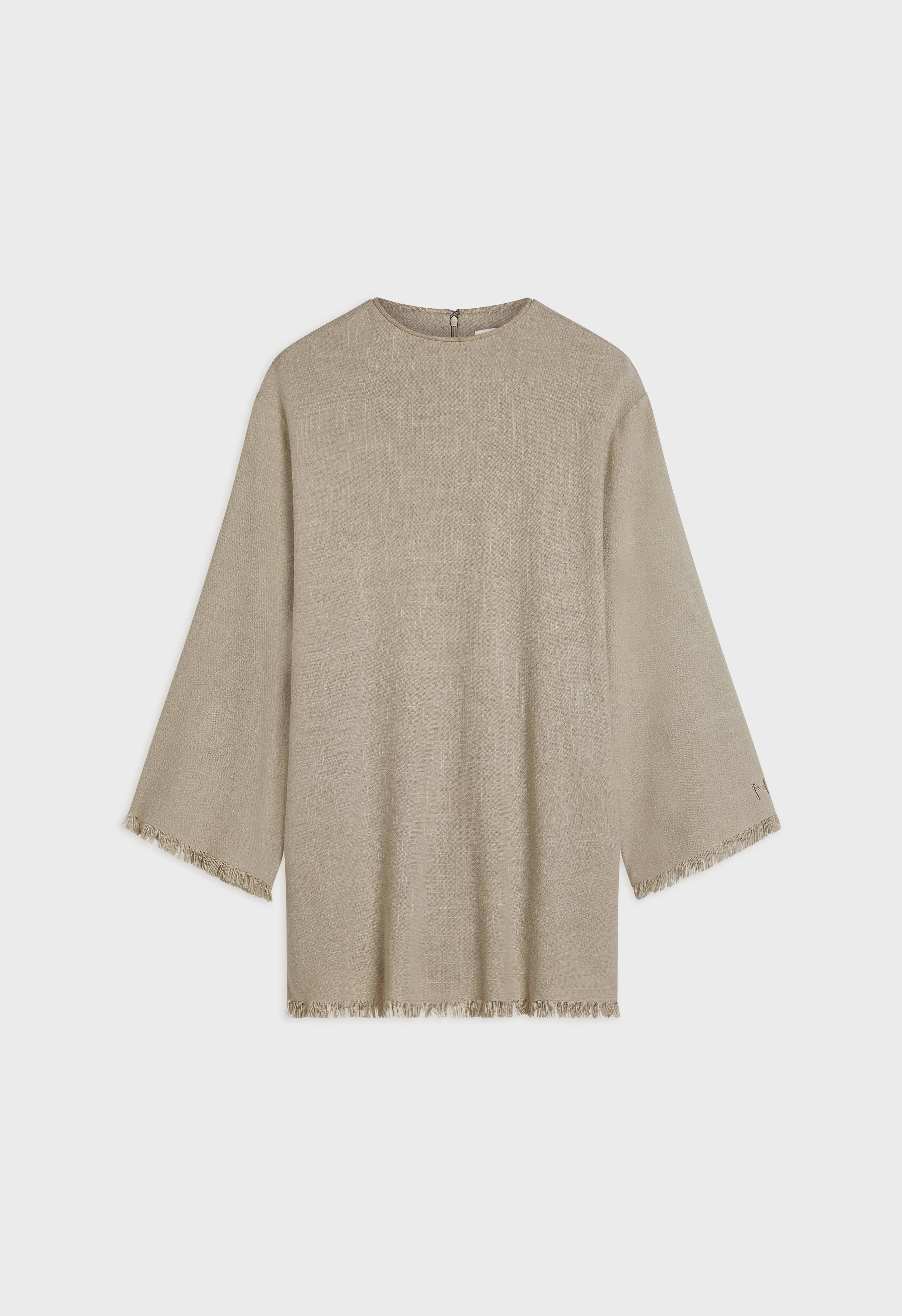 Frayed Hem Top | Desert Brown - Image 4