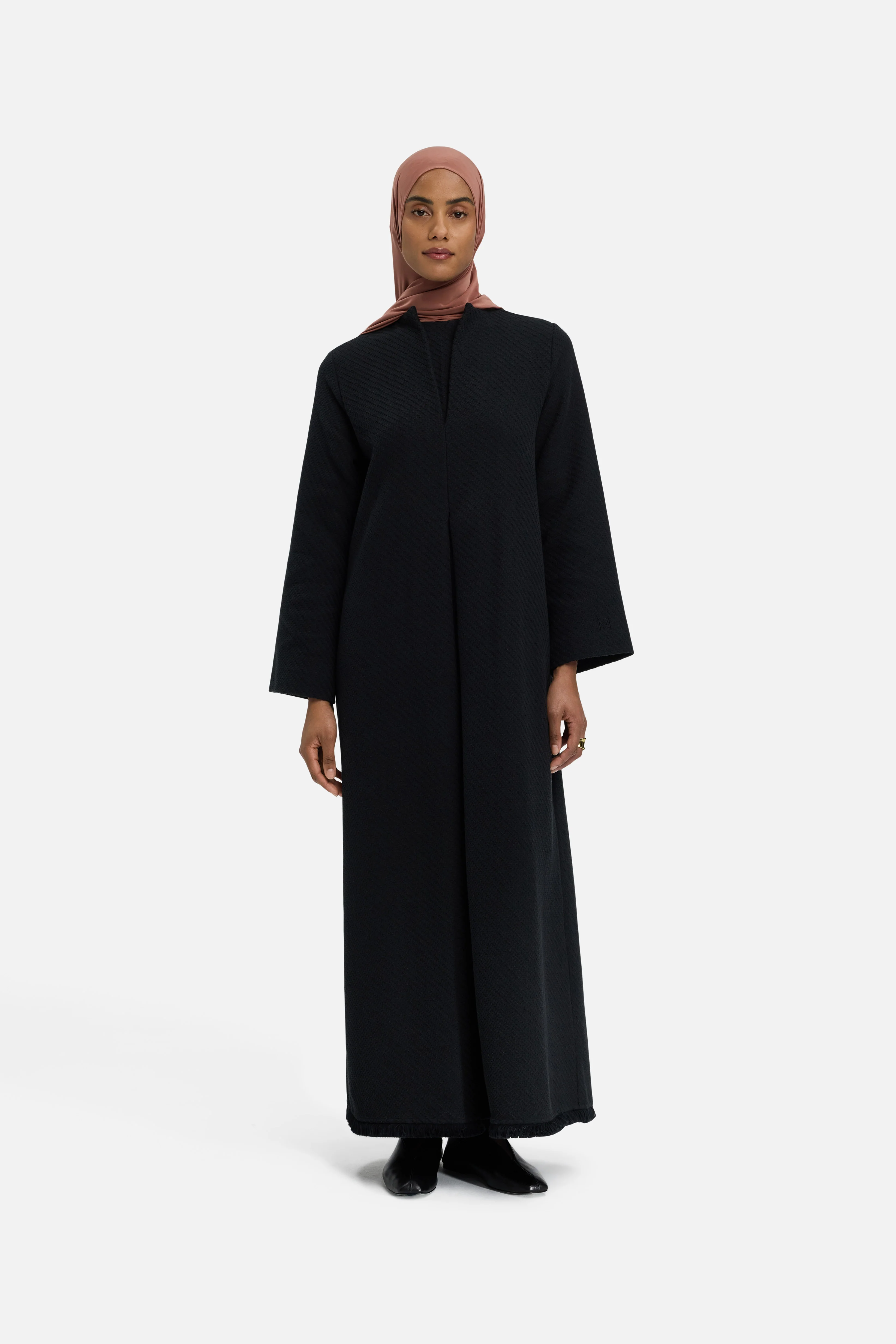 Fringe Trim Dress | Black