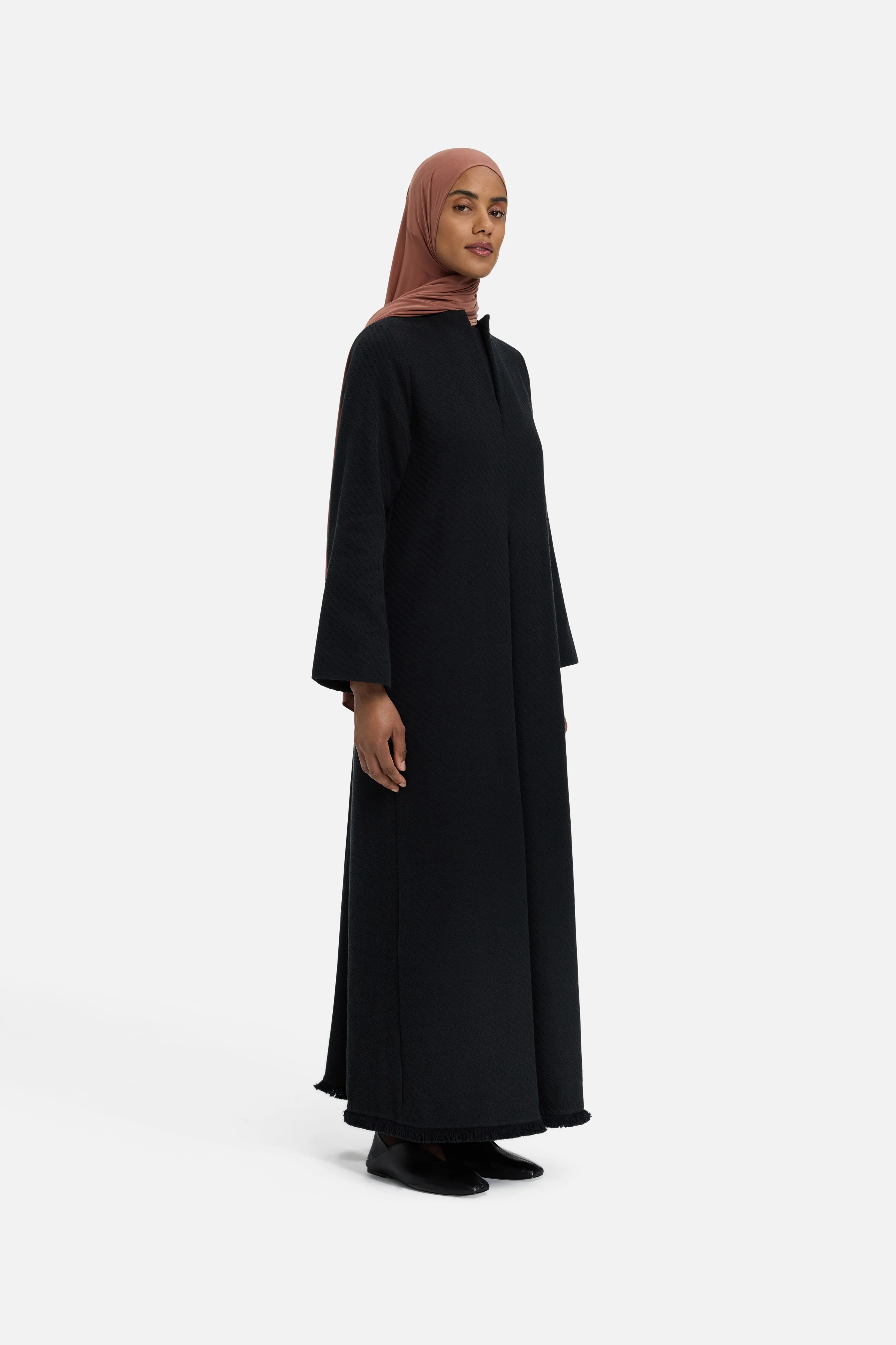 Fringe Trim Dress | Black - Image 2