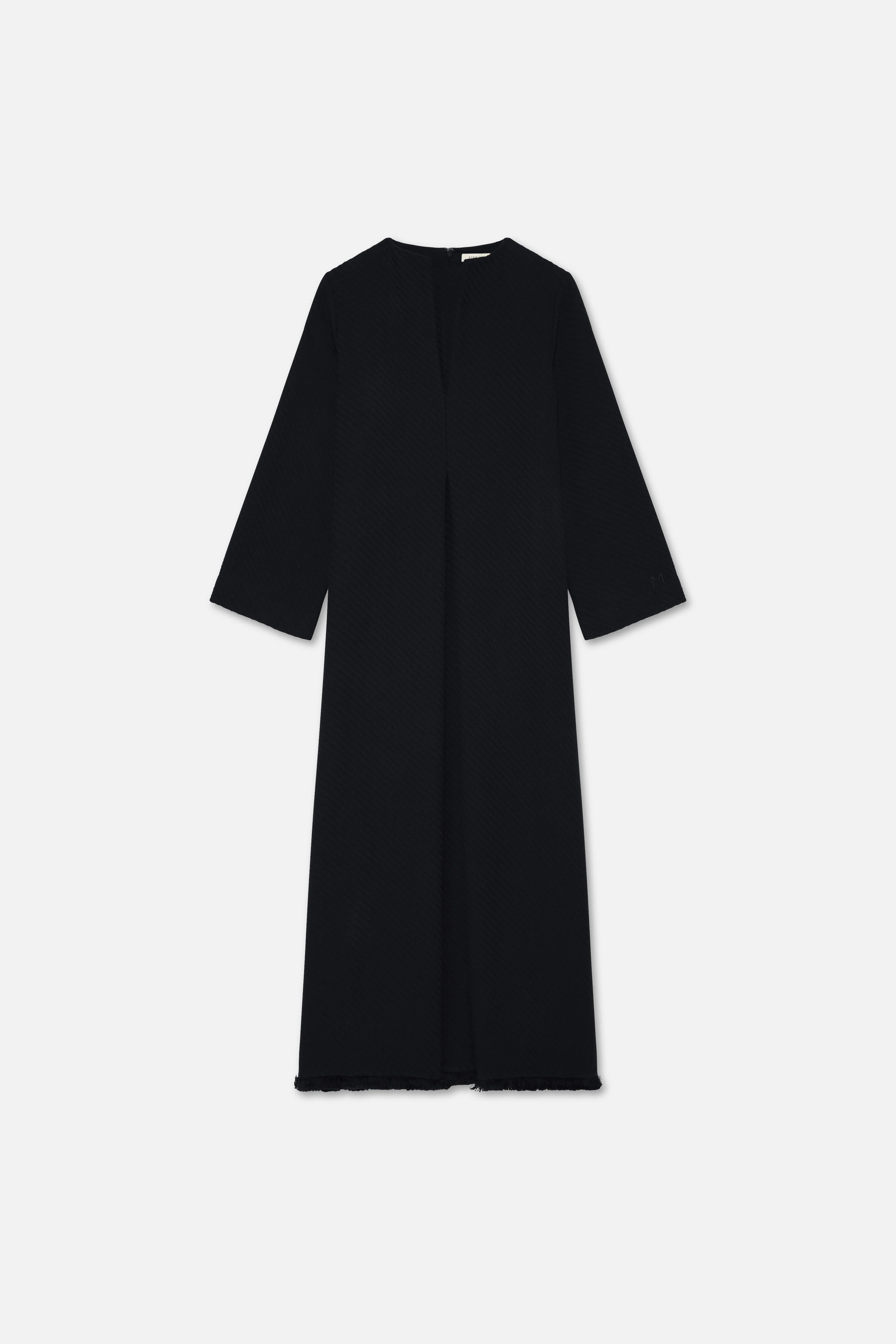 Fringe Trim Dress | Black - Image 6