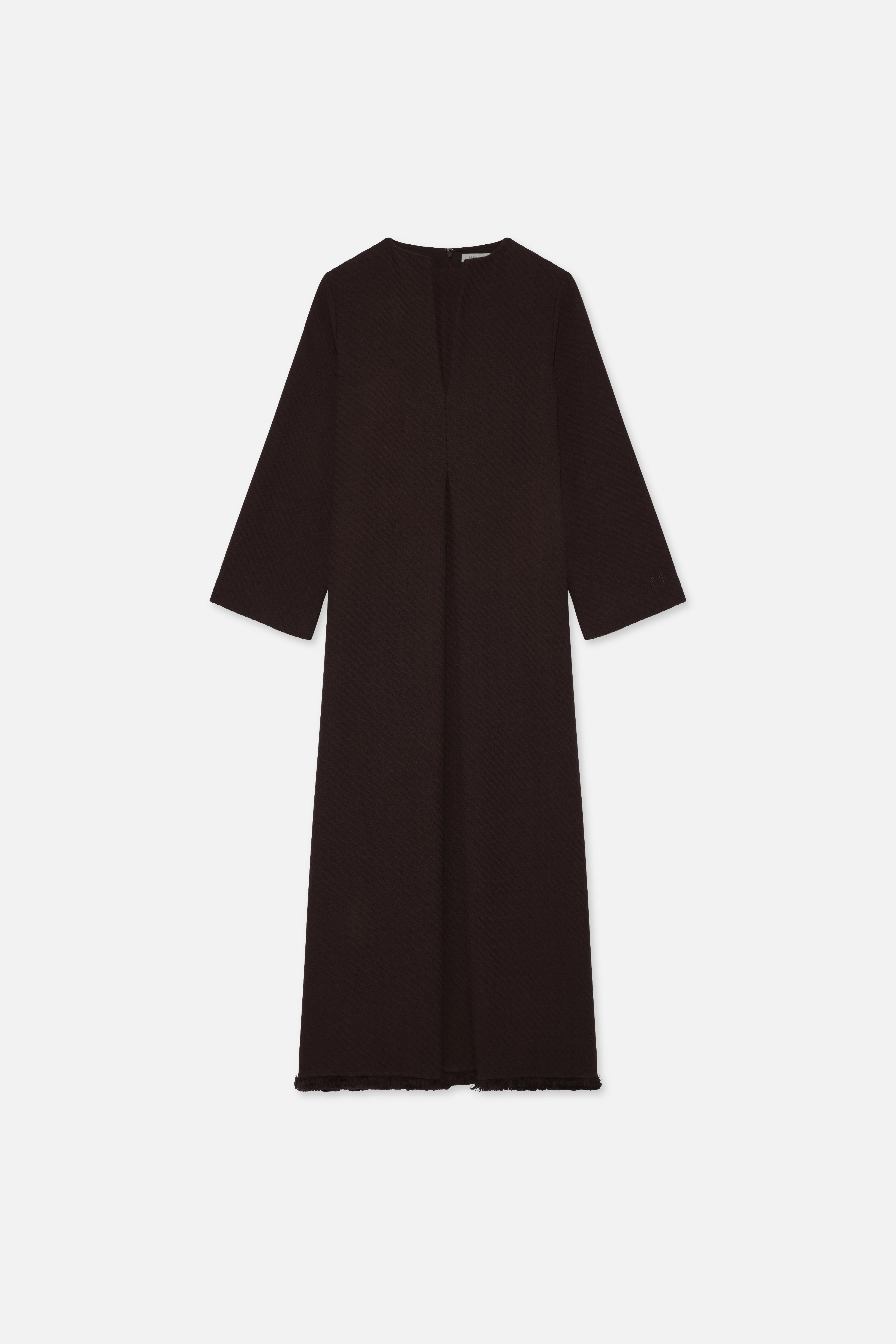 Fringe Trim Dress | Dark Chocolate - Image 5