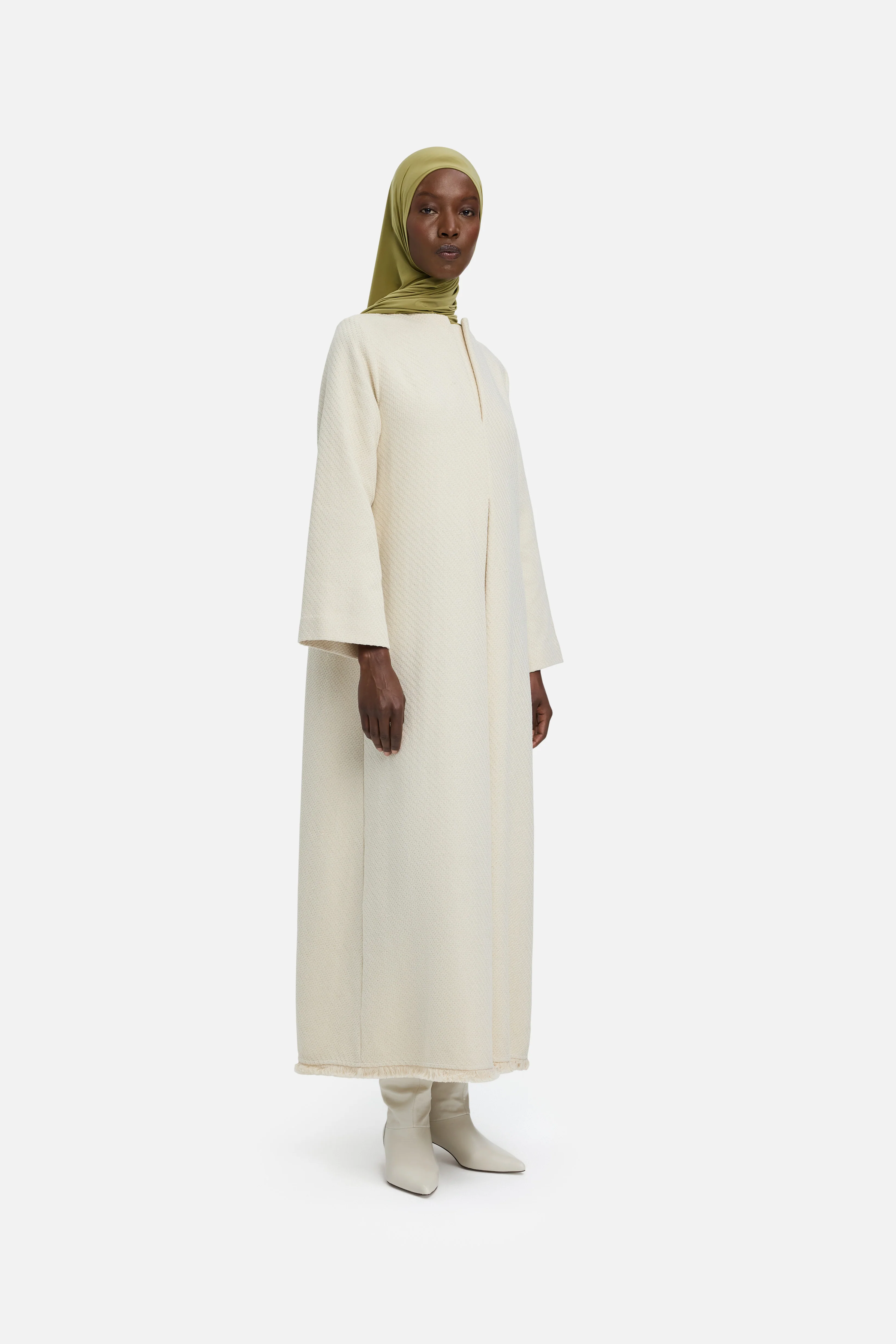 Fringe Trim Dress | Off White - Image 2