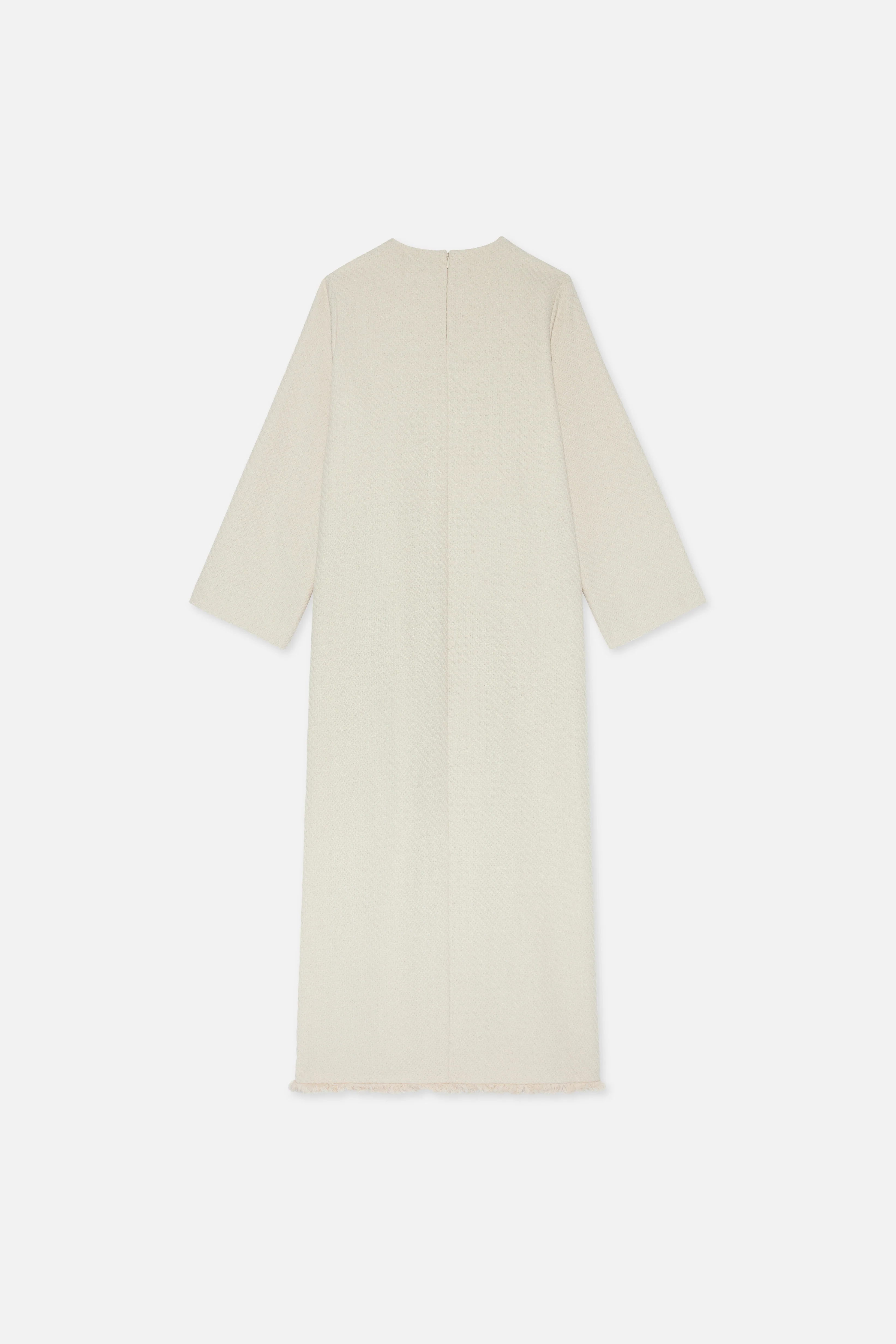 Fringe Trim Dress | Off White - Image 5