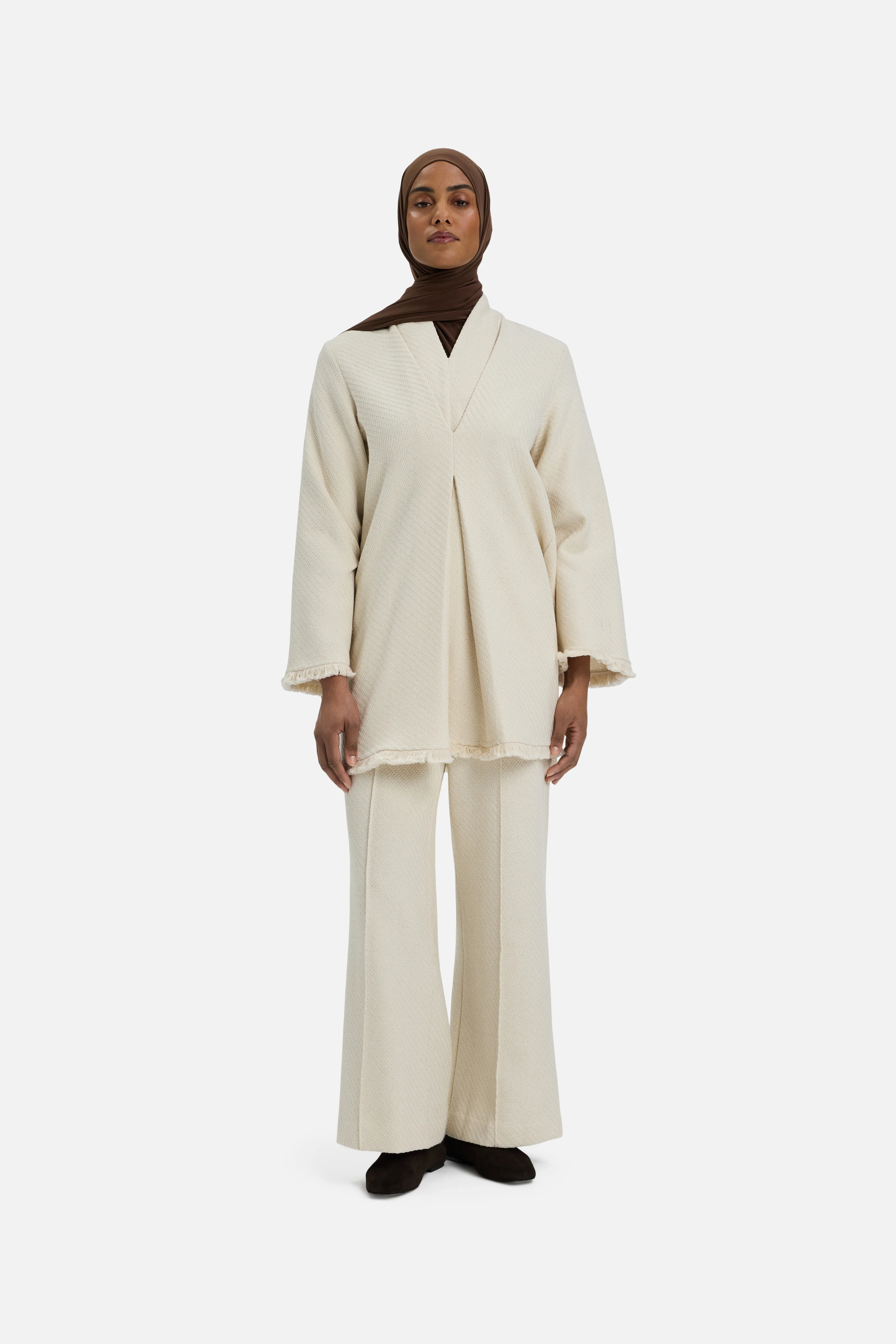 Fringe Trim Trousers | Off White