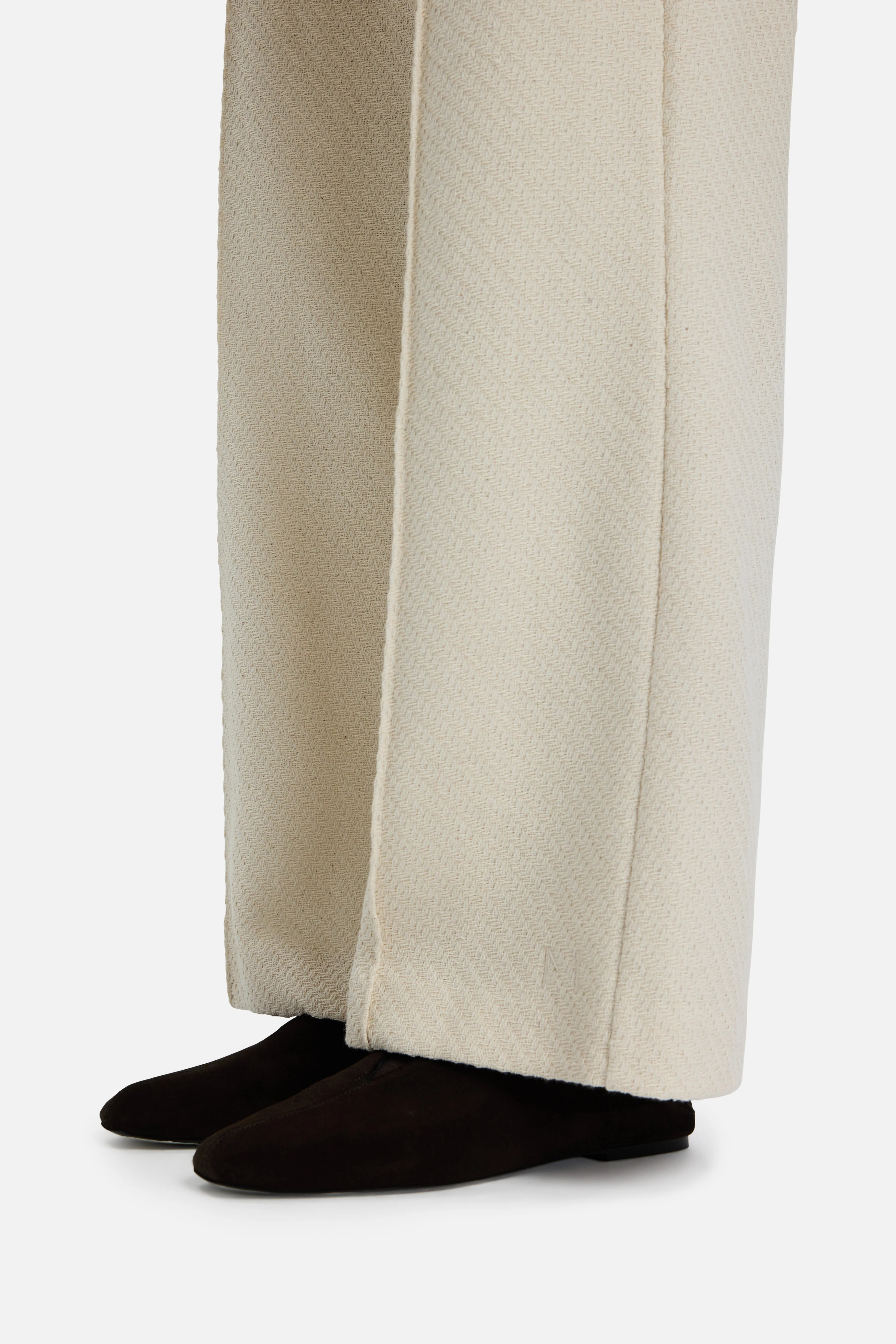 Fringe Trim Trousers | Off White - Image 4